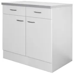 K&uuml;chenunterschrank 80/85/60 cm in Wei&szlig;