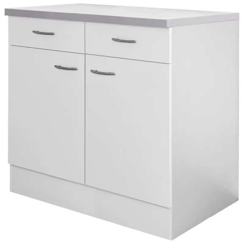 K&uuml;chenunterschrank 80/85/60 cm in Wei&szlig;