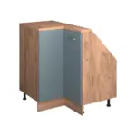 XXXLutz Lauterach - Ihr M&ouml;belhaus bei Bregenz Eck-K&uuml;chenschrank F&Uuml;R Dachschr&auml;gen R-Line Blau-Grau 75.6 cm mit 1 T&uuml;r