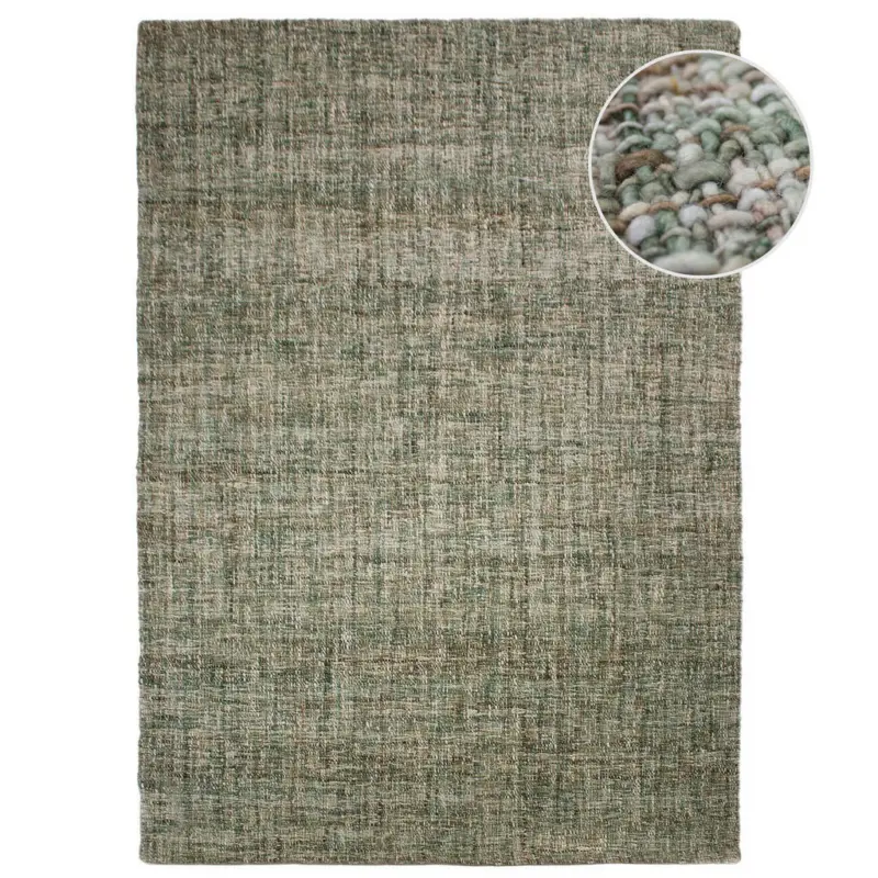 Wollteppich 120/170 cm Gr&uuml;n