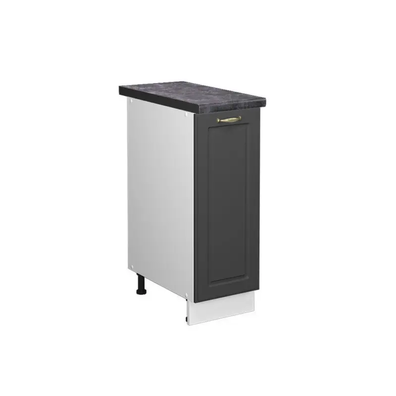 Apothekerschrank Fame-Line Anthrazit-Gold Landhaus 30 cm , AP Anthrazit