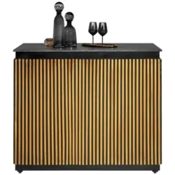 Barschrank in Schwarz, Goldfarben