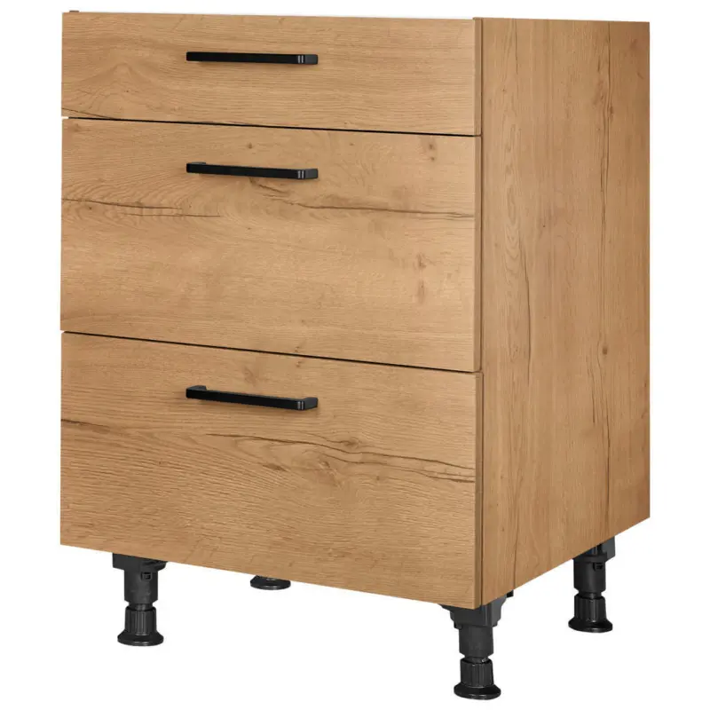 Schubkastenunterschrank 60/87/56 cm in Eichefarben