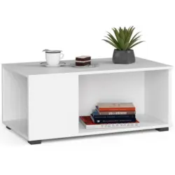 Couchtisch Wei&szlig; 90x51x38 cm