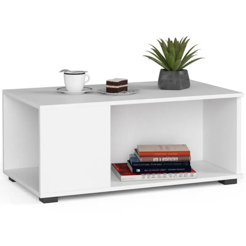 Couchtisch Wei&szlig; 90x51x38 cm