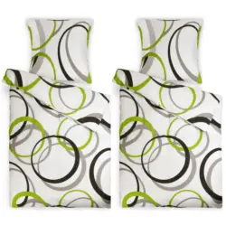 Bettw&auml;sche Nina 135x200cm + Kissenbezug 80x80cm Ornamente Renforc&eacute; 2er Set
