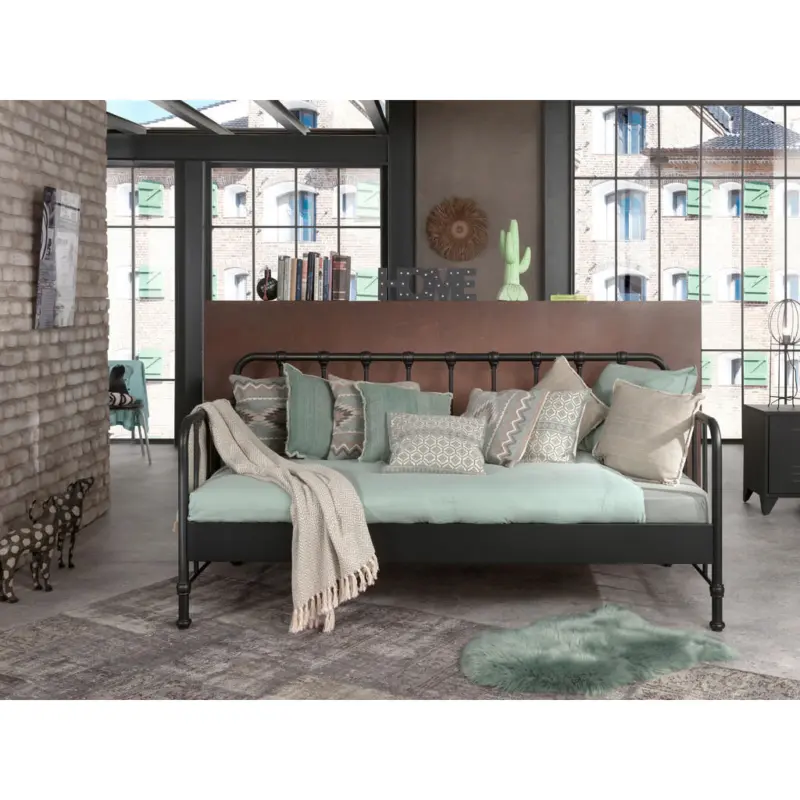 Kinder-/Juniorbett 90/200 cm in Schwarz