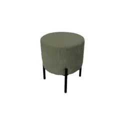 Pouf in Olivgr&uuml;n Textil