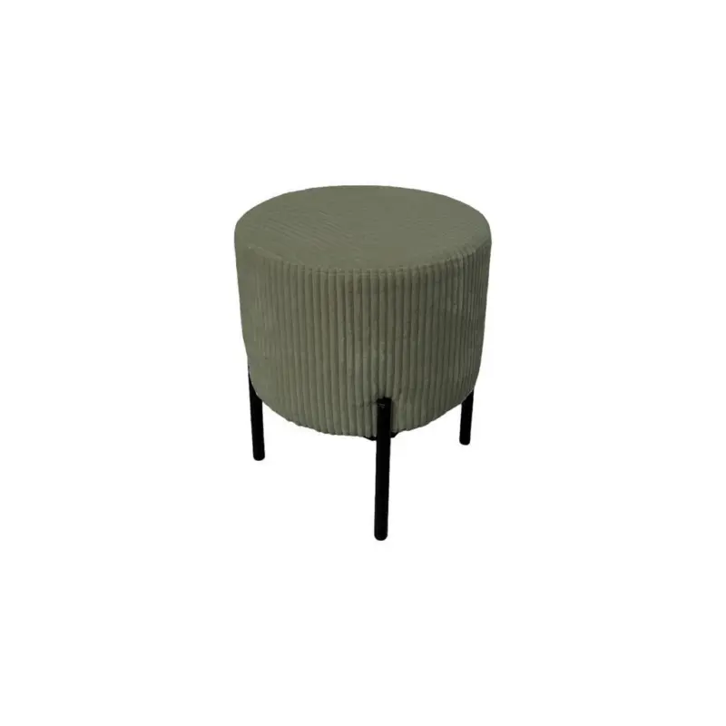 Pouf in Olivgr&uuml;n Textil