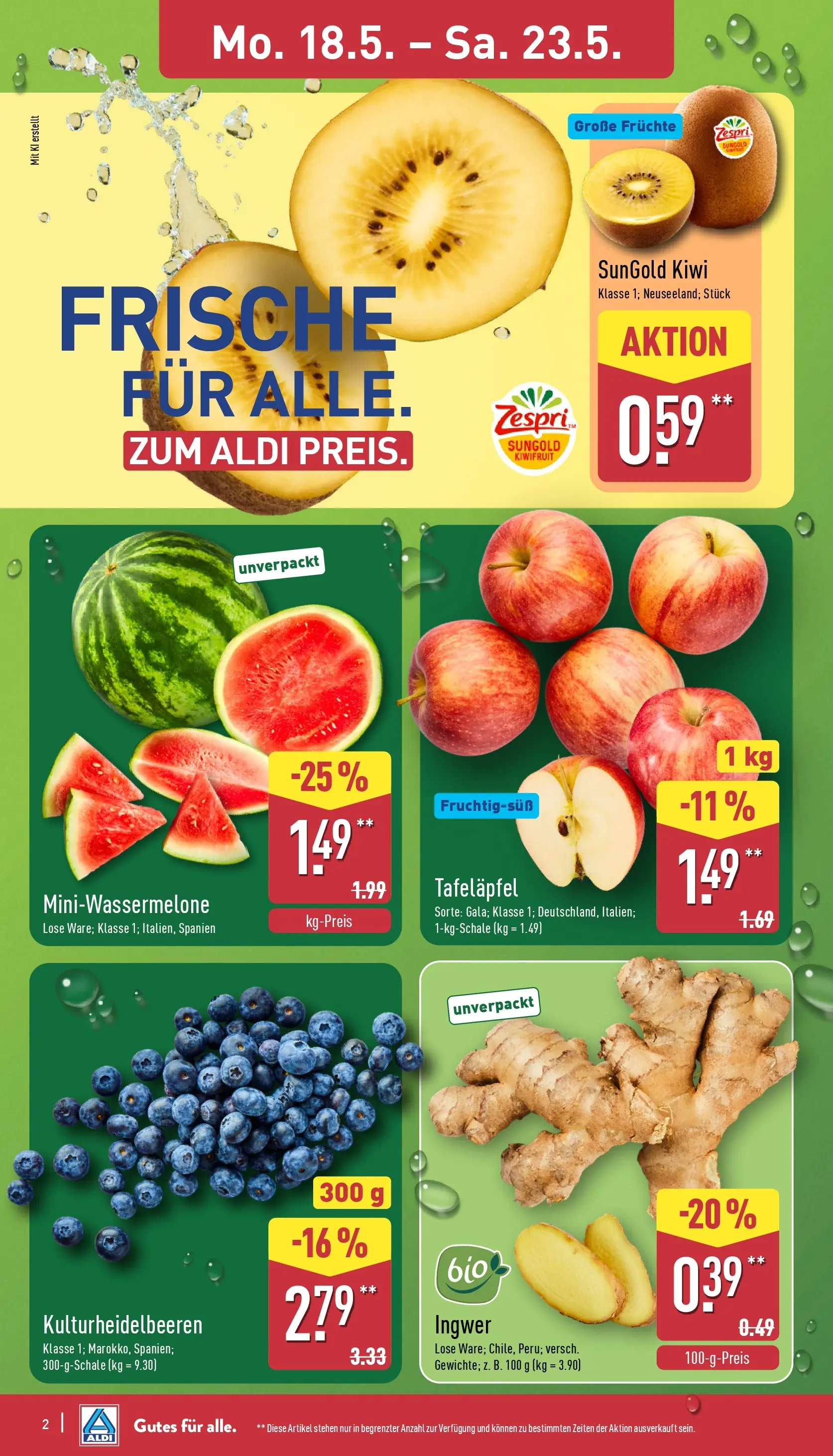 Aldi - ALDI Nord: Wochenangebote (ab 17.05.2026) » Angebote Online | Seite: 2 | Produkte: Kiwi