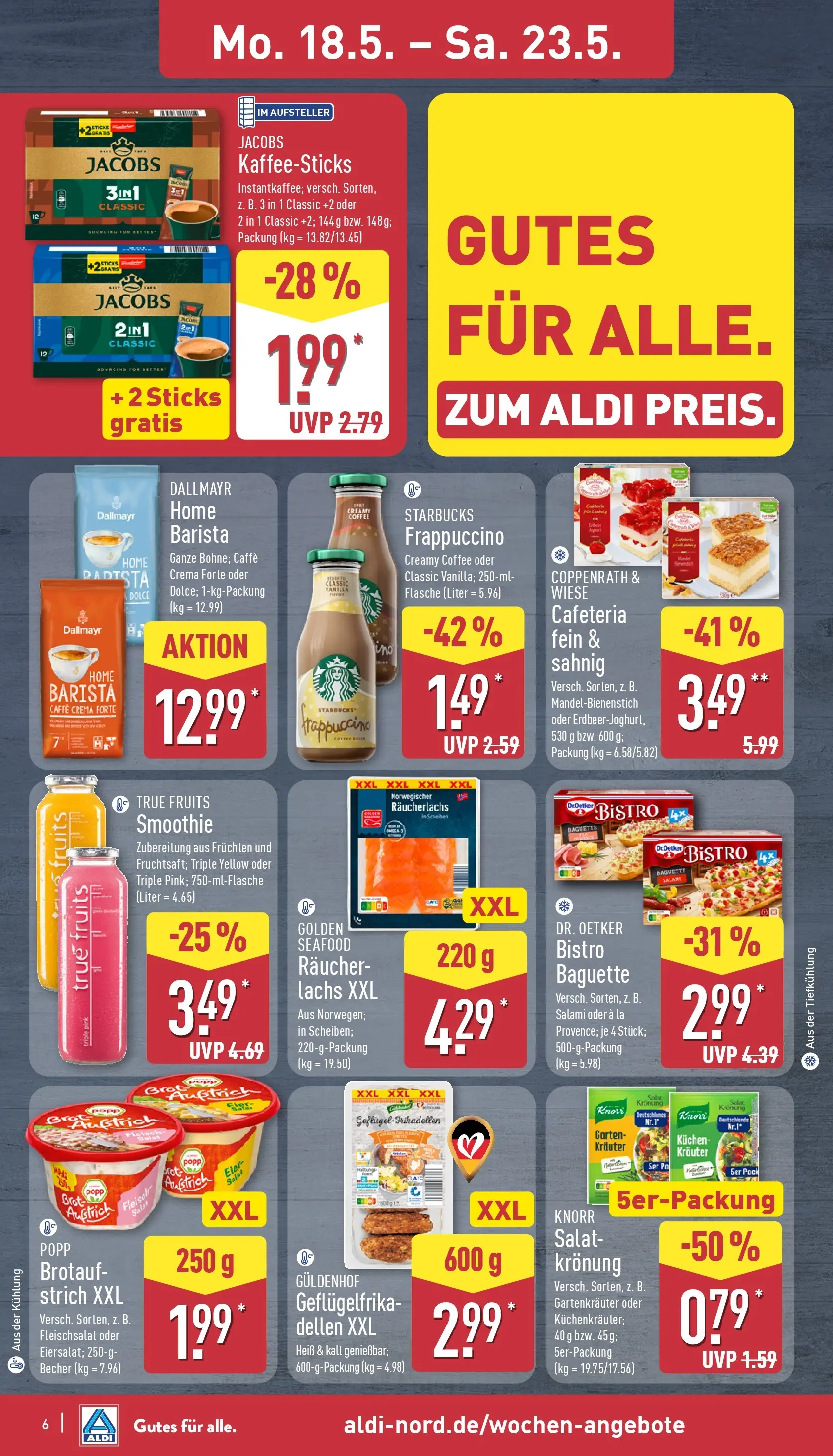 Aldi - ALDI Nord: Wochenangebote (ab 17.05.2026) » Angebote Online | Seite: 7 | Produkte: Baguette, Brot, Kuchen, Salat