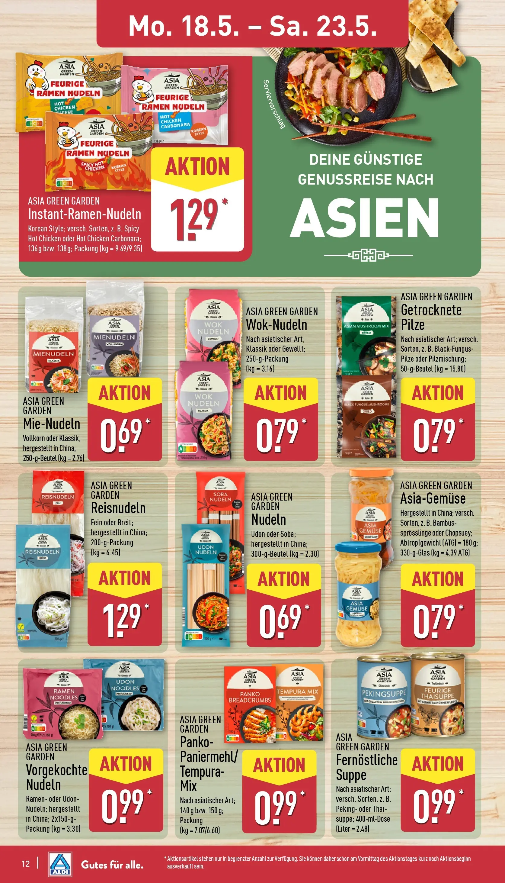 Aldi - ALDI Nord: Wochenangebote (ab 17.05.2026) » Angebote Online | Seite: 13 | Produkte: Gemüse, Nudeln
