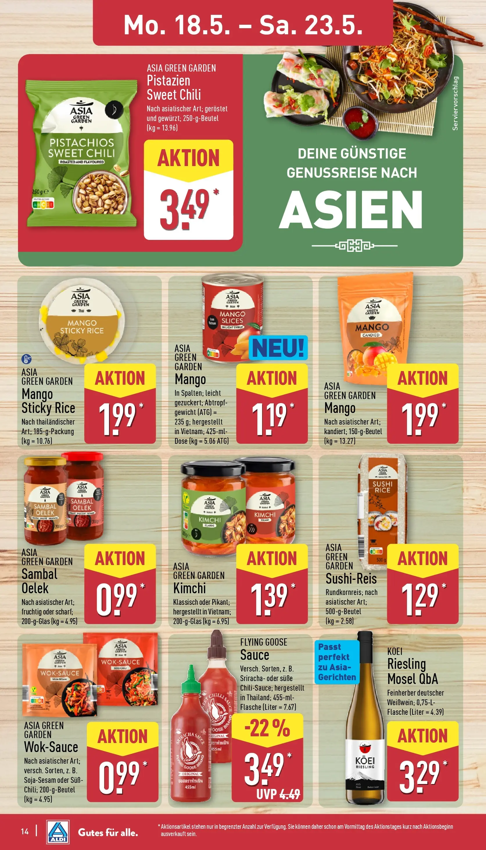 Aldi - ALDI Nord: Wochenangebote (ab 17.05.2026) » Angebote Online | Seite: 15 | Produkte: Gewicht, Pistazien, Mango, Chili