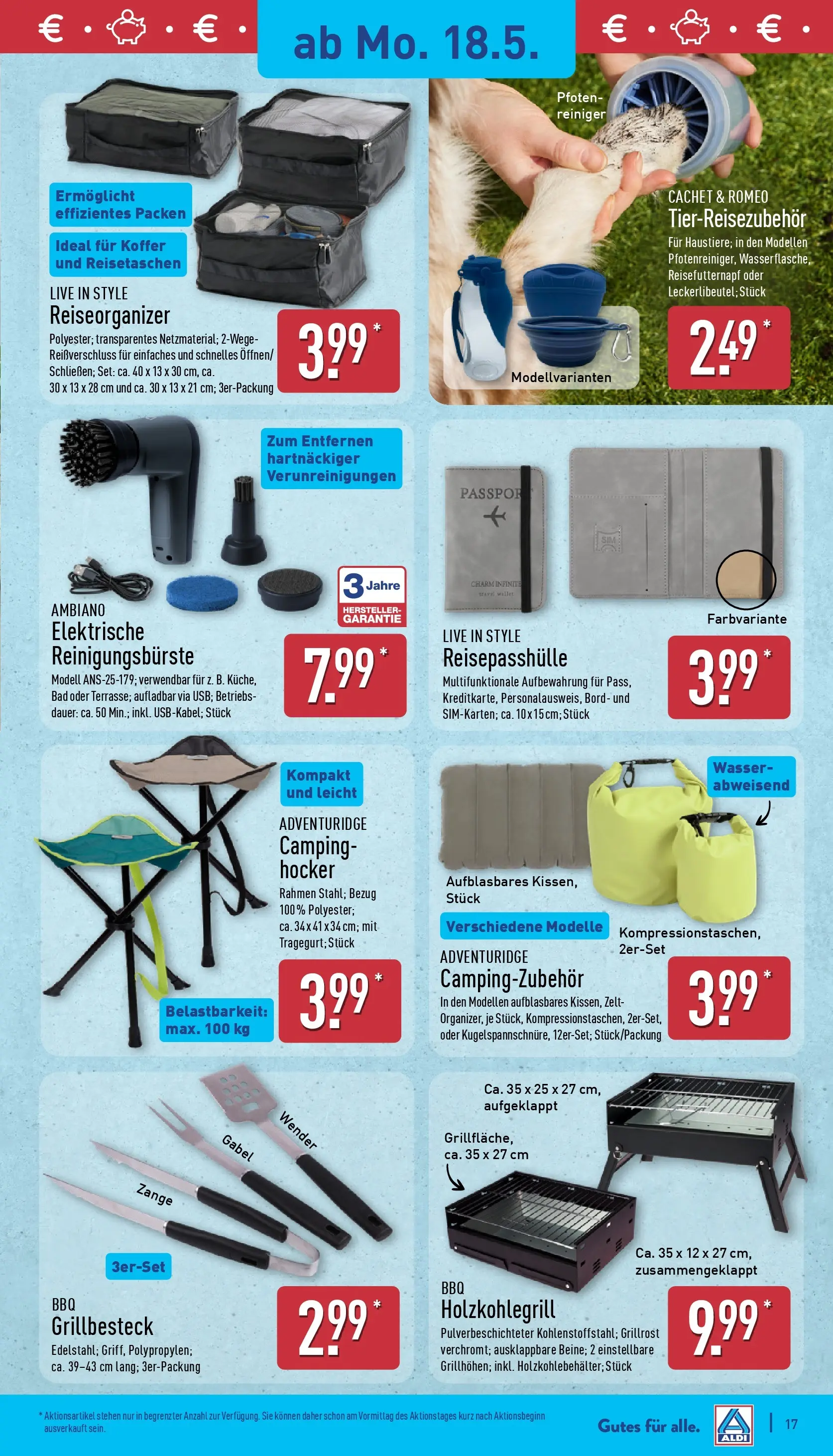Aldi - ALDI Nord: Wochenangebote (ab 17.05.2026) » Angebote Online | Seite: 18 | Produkte: Hocker, Bad, Wasser, Koffer