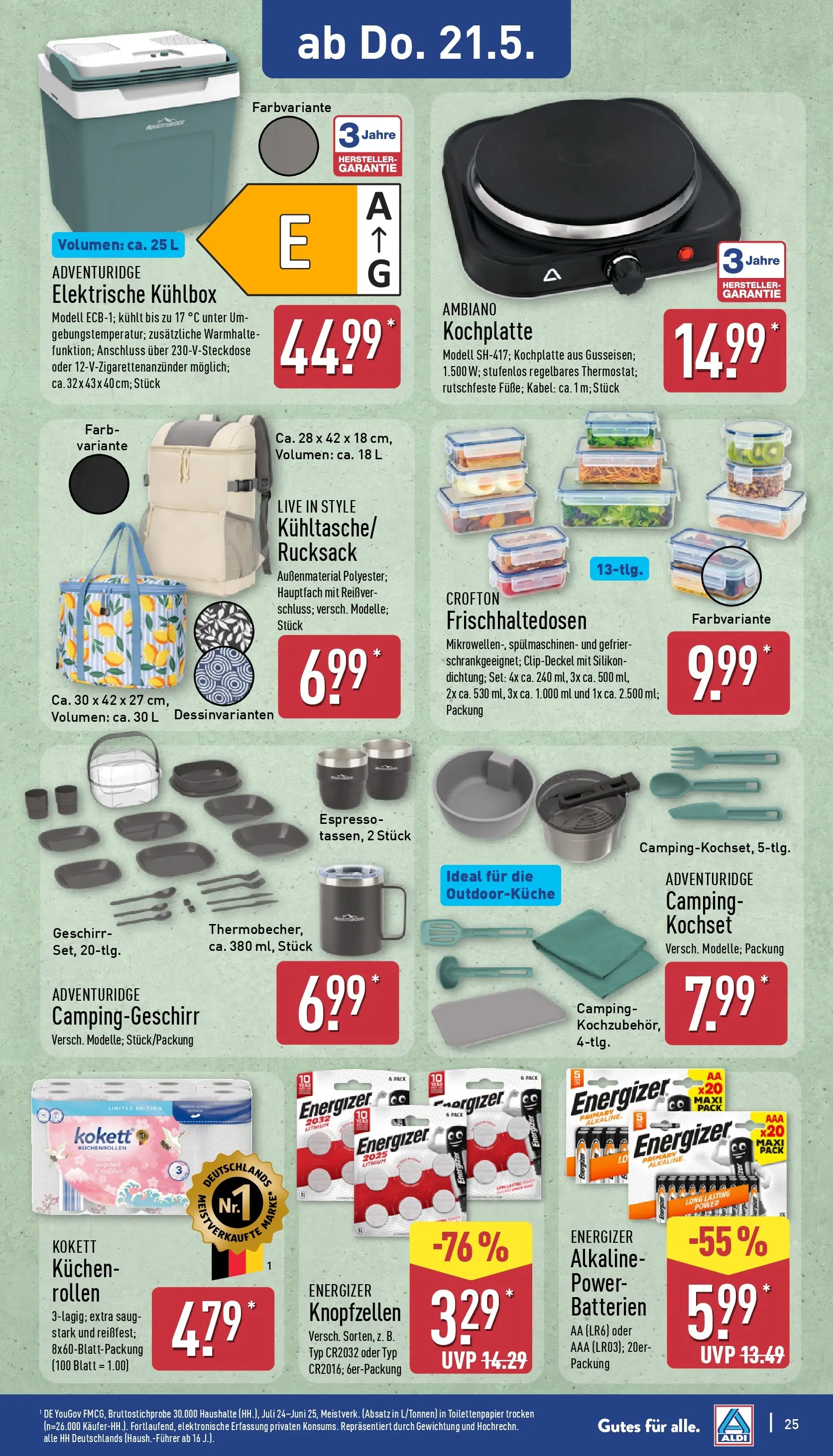 Aldi - ALDI Nord: Wochenangebote (ab 17.05.2026) » Angebote Online | Seite: 26 | Produkte: Kabel, Kochplatte, Kuchen, Toilettenpapier