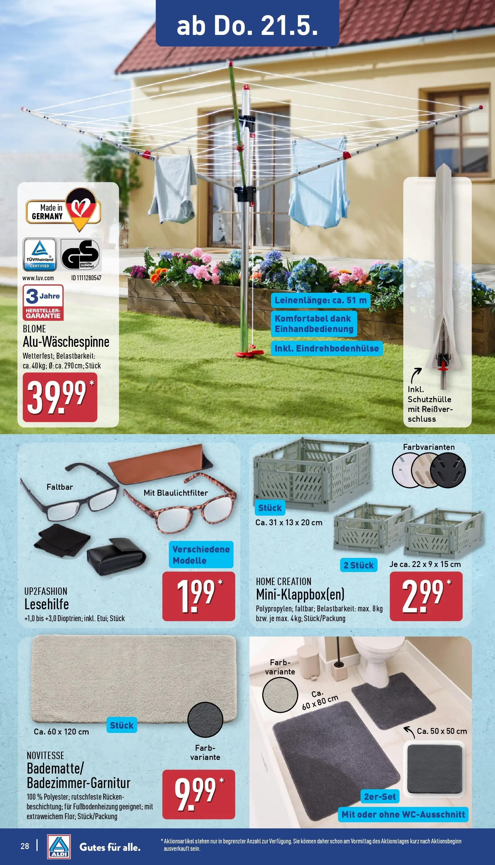 Aldi - ALDI Nord: Wochenangebote (ab 17.05.2026) » Angebote Online | Seite: 29 | Produkte: Up2fashion, Home creation
