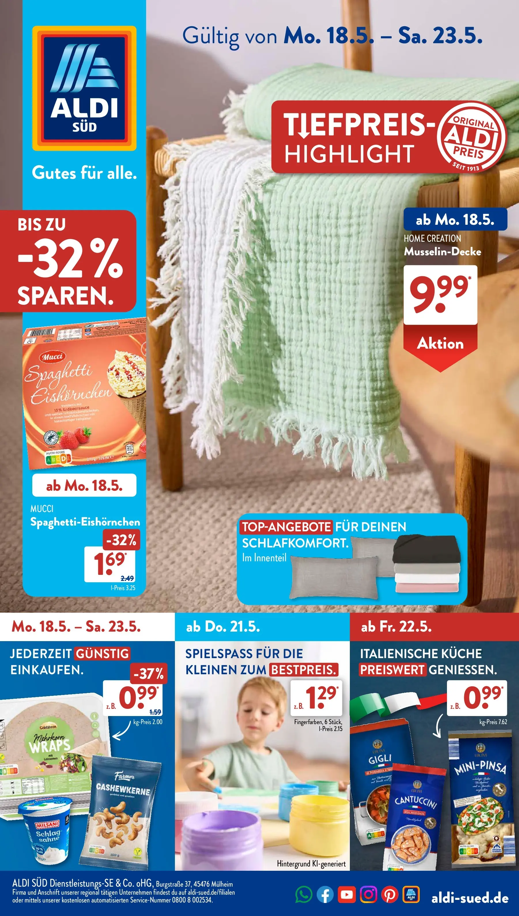 Aldi Süd - Aldi Süd: Wochenangebote (ab 17.05.2026) zum Blättern | Seite: 1 | Produkte: Küche, Sahne, Home creation