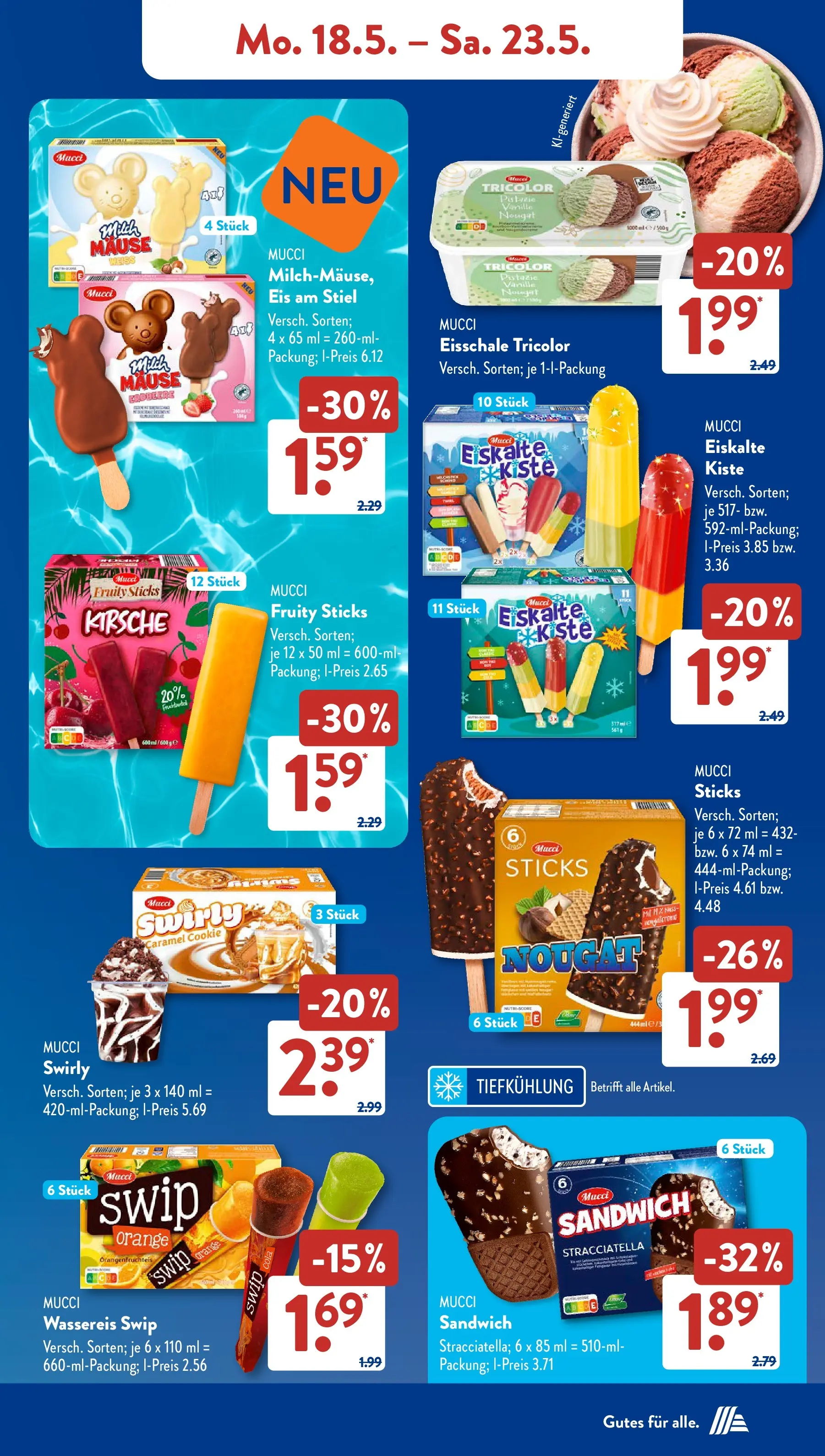 Aldi Süd - Aldi Süd: Wochenangebote (ab 17.05.2026) zum Blättern | Seite: 6 | Produkte: Cola, Milch, Eis