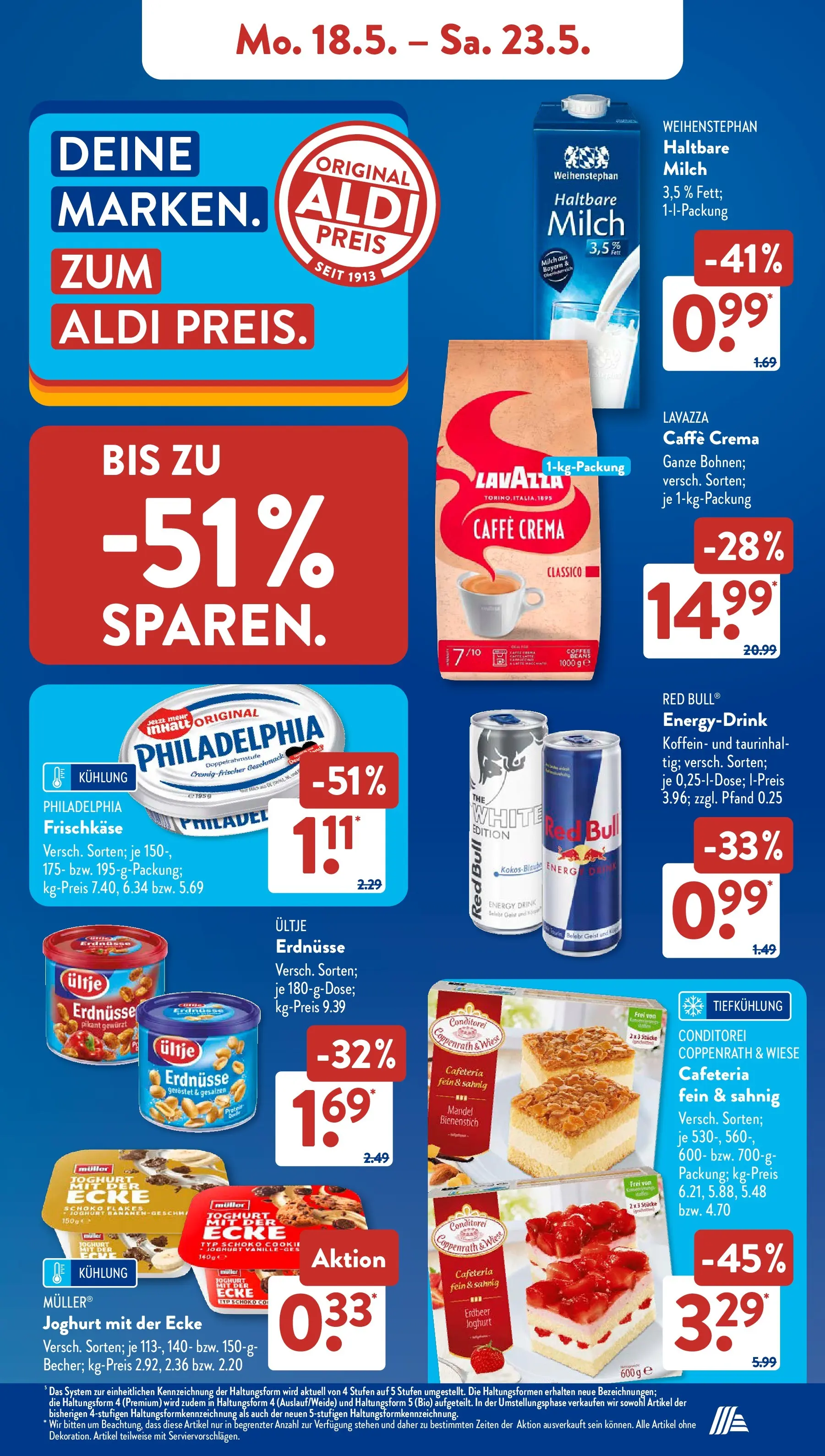 Aldi Süd - Aldi Süd: Wochenangebote (ab 17.05.2026) zum Blättern | Seite: 8 | Produkte: Red bull, Milch, Joghurt, Philadelphia