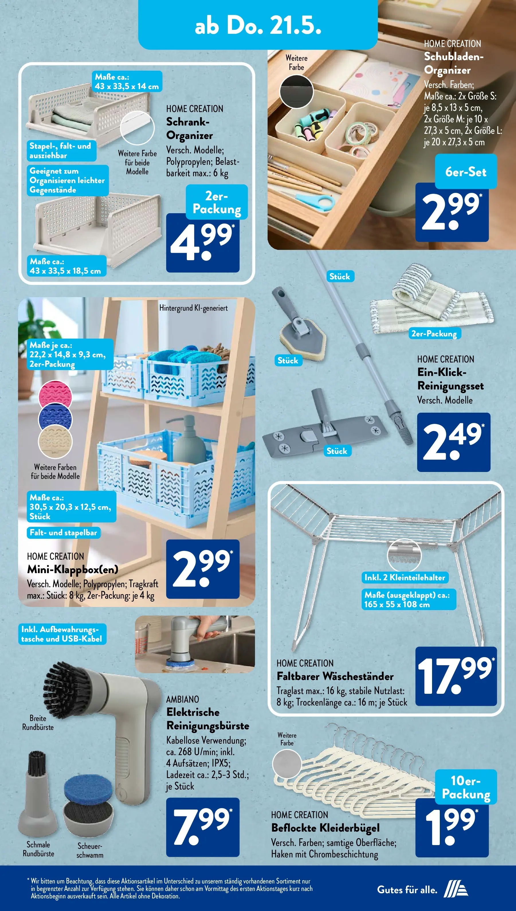 Aldi Süd - Aldi Süd: Wochenangebote (ab 17.05.2026) zum Blättern | Seite: 14 | Produkte: Tasche, Schrank, Kleiderbügel, Home creation