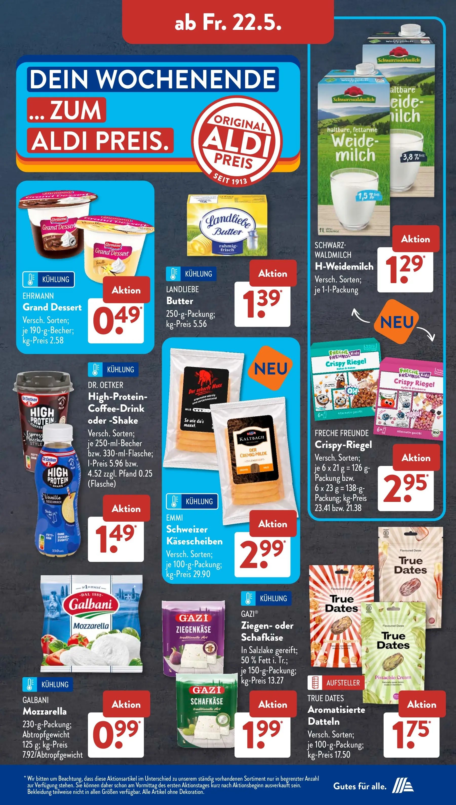 Aldi Süd - Aldi Süd: Wochenangebote (ab 17.05.2026) zum Blättern | Seite: 20 | Produkte: Butter, Ziegenkäse, Zucker, Bekleidung