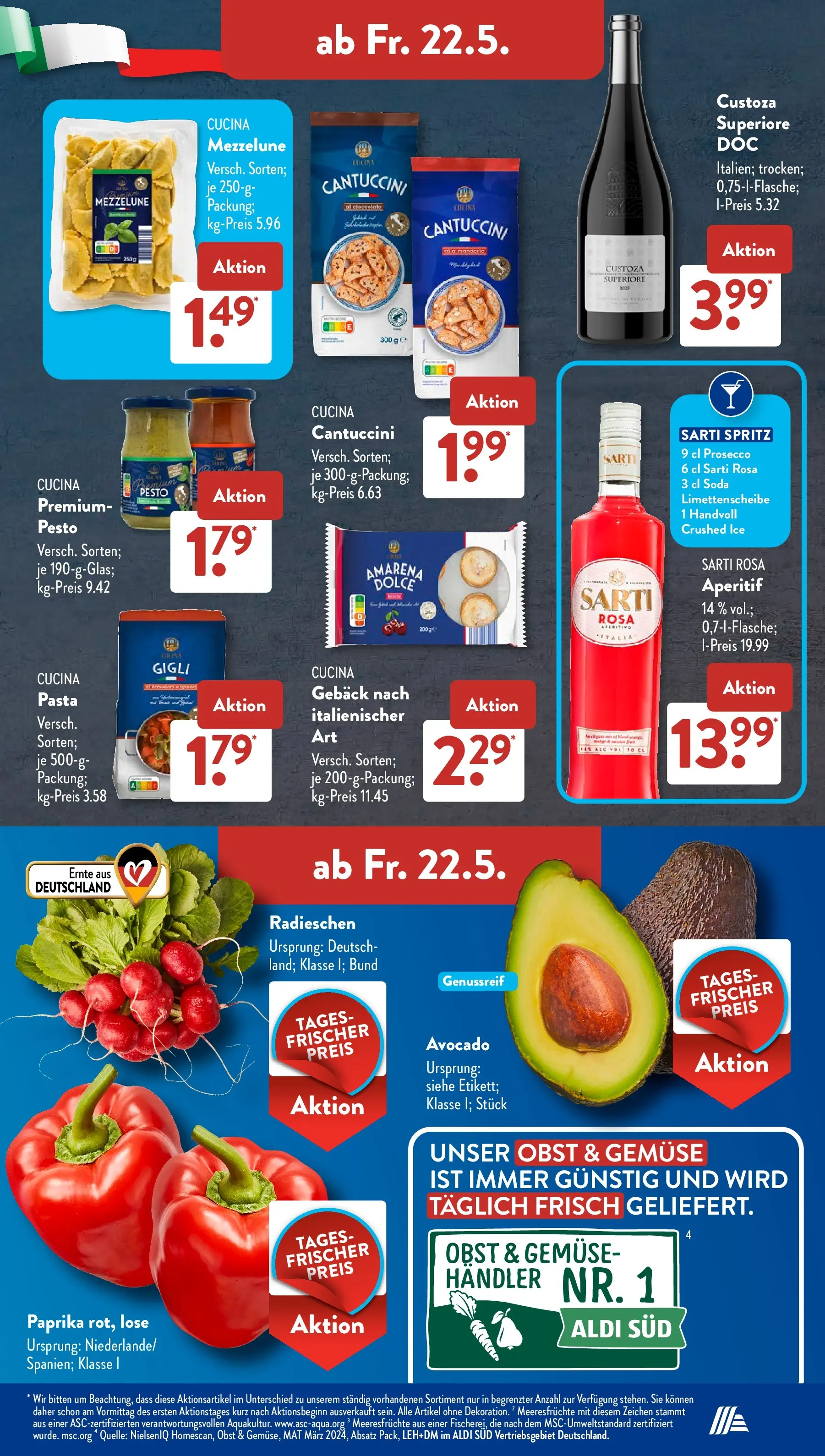 Aldi Süd - Aldi Süd: Wochenangebote (ab 17.05.2026) zum Blättern | Seite: 24 | Produkte: Avocado, Gemüse, Paprika, Meeresfrüchte