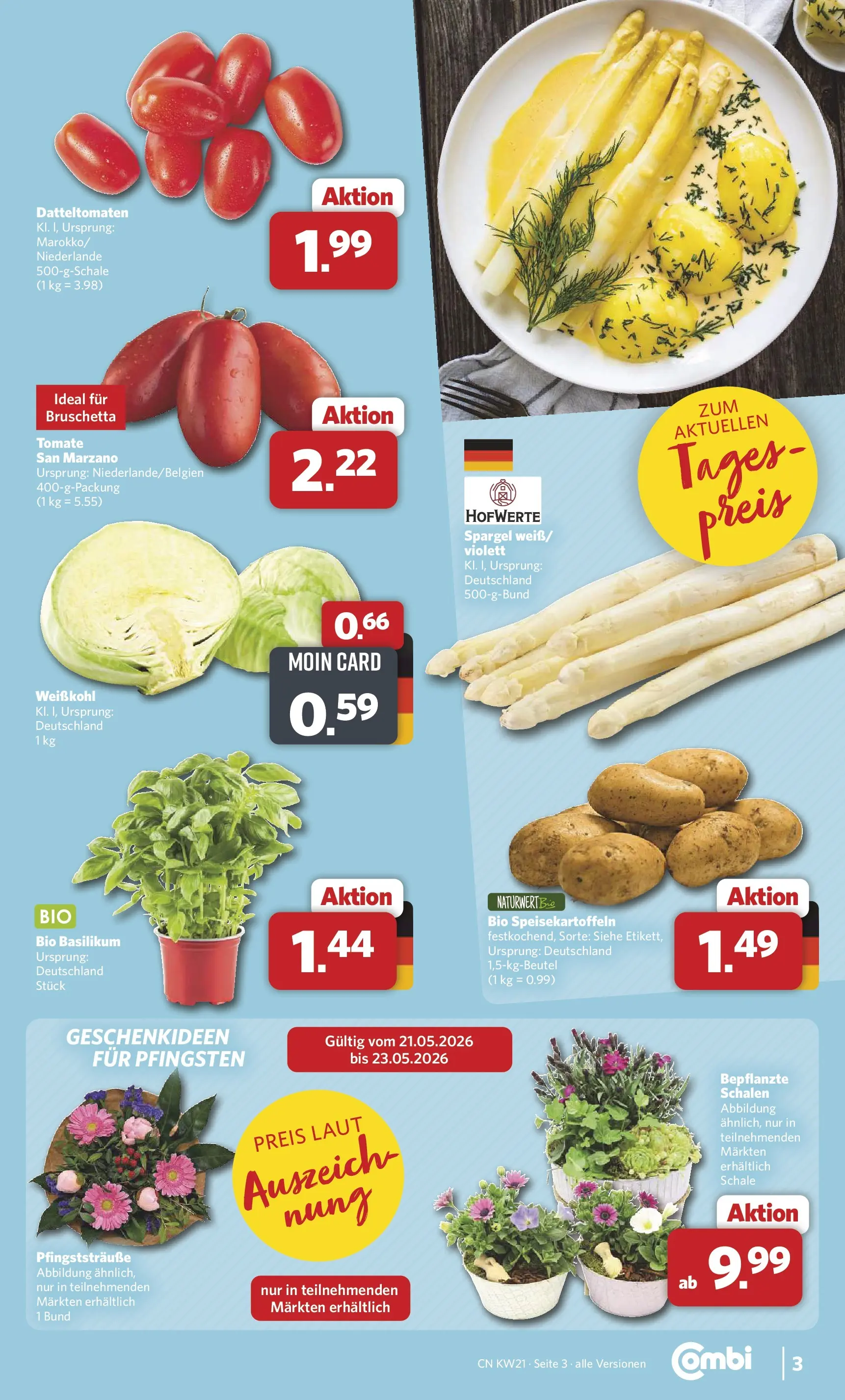 Combi - Unsere Combi Wochenangebote (ab 18.05.2026) zum Blättern | Seite: 3 | Produkte: Spargel