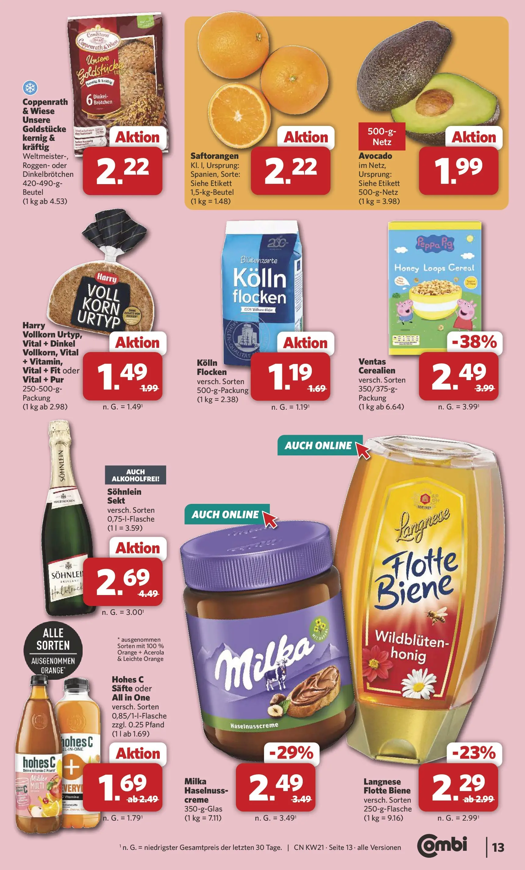 Combi - Unsere Combi Wochenangebote (ab 18.05.2026) zum Blättern | Seite: 15 | Produkte: Langnese, Kolln, Sekt, Creme