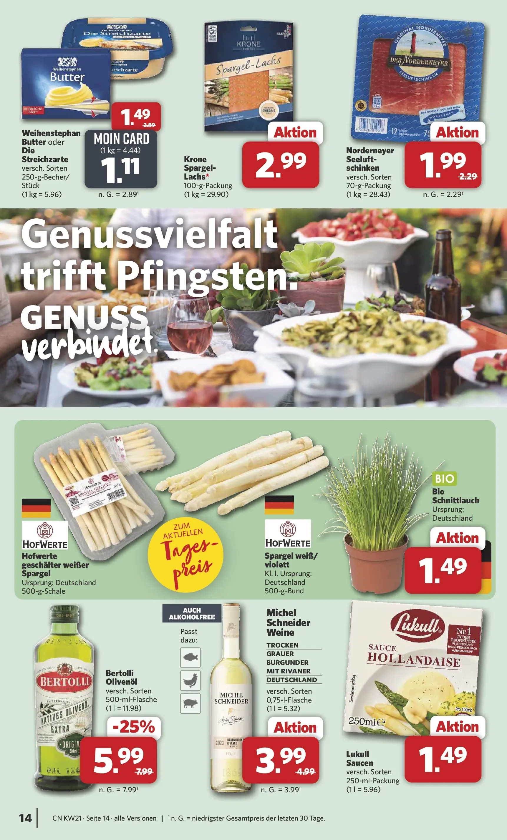 Combi - Unsere Combi Wochenangebote (ab 18.05.2026) zum Blättern | Seite: 16 | Produkte: Butter, Olivenol, Spargel, Schinken