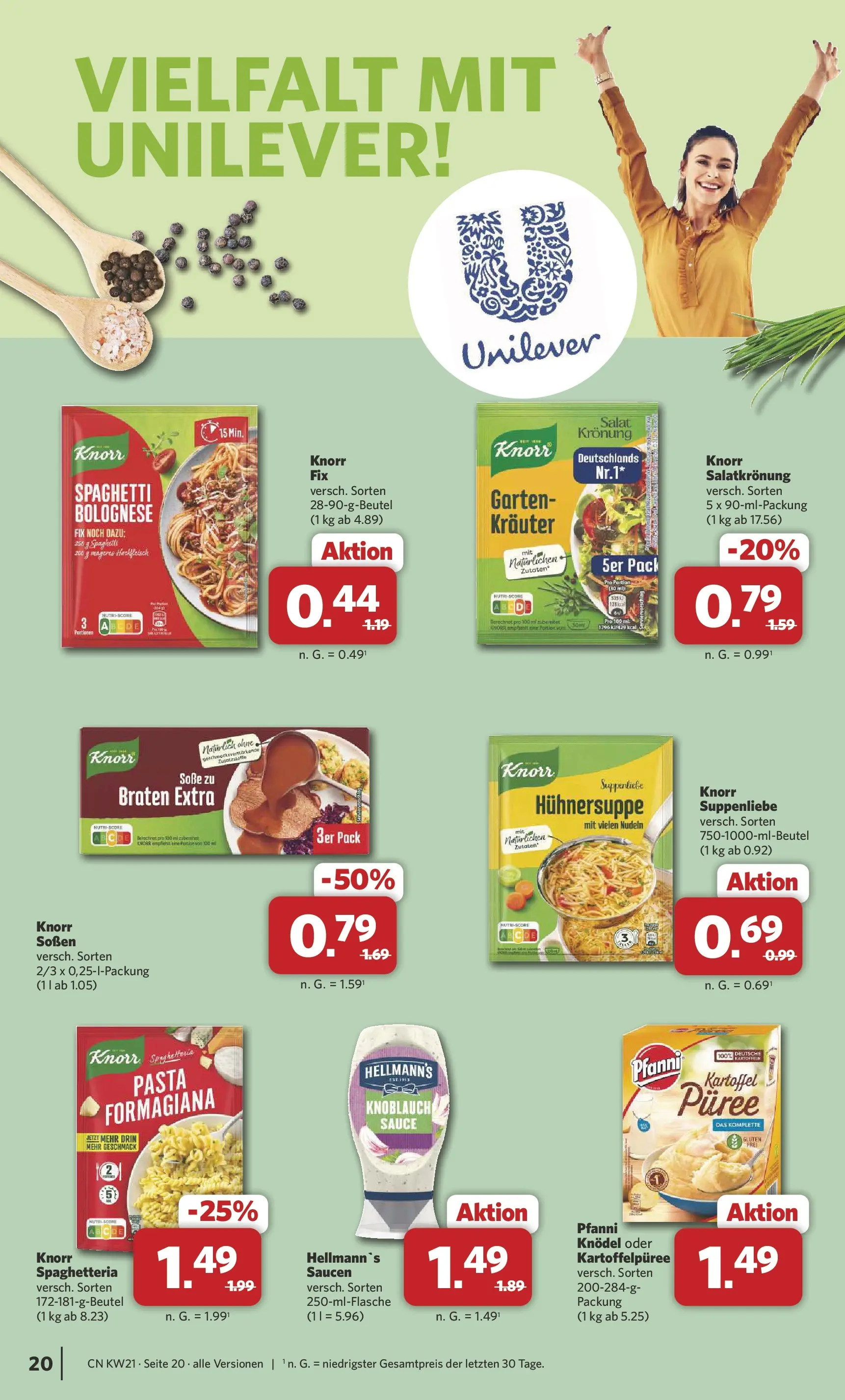 Combi - Unsere Combi Wochenangebote (ab 18.05.2026) zum Blättern | Seite: 22 | Produkte: Knorr, Pasta, Nudeln, Salat