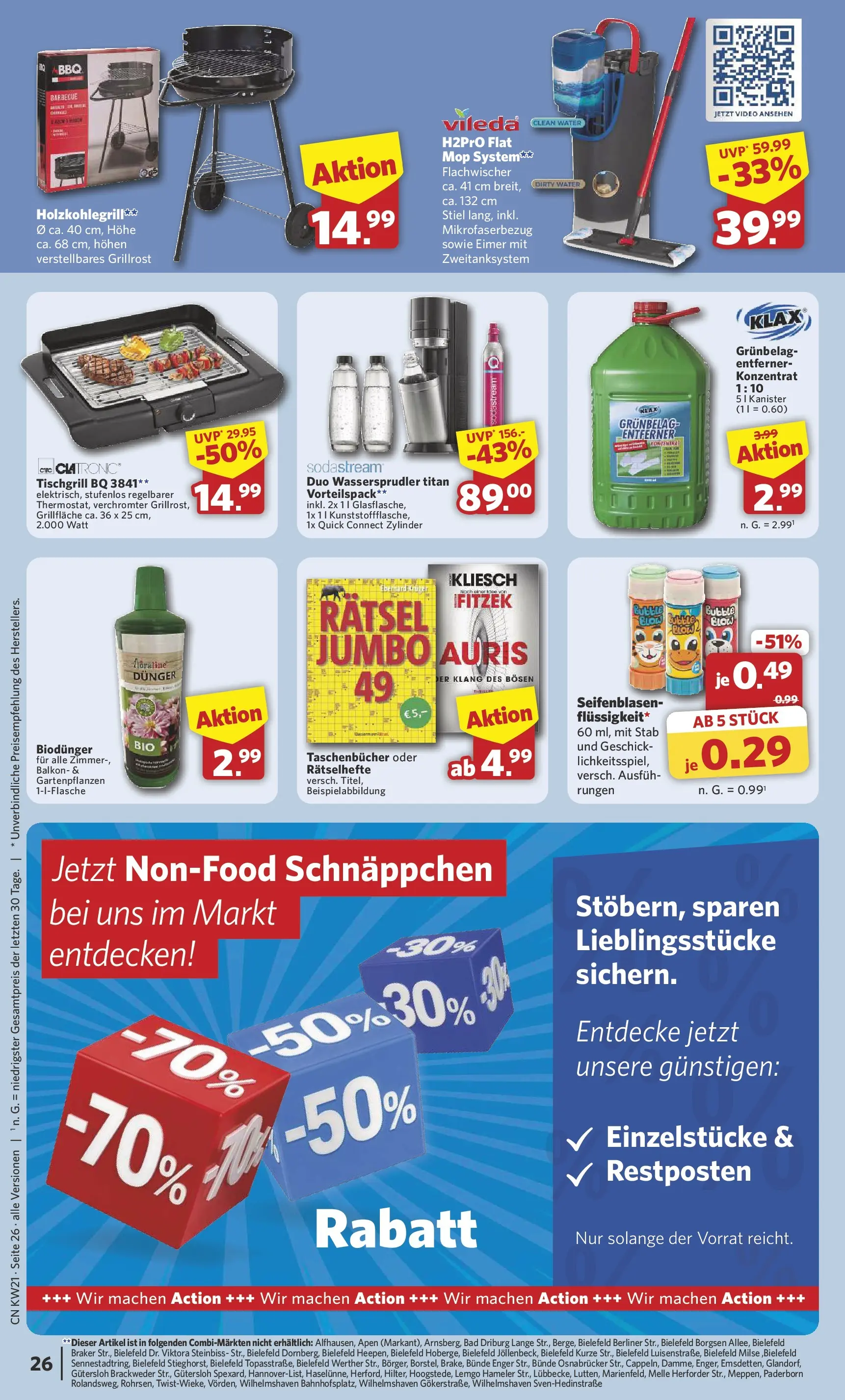 Combi - Unsere Combi Wochenangebote (ab 18.05.2026) zum Blättern | Seite: 28 | Produkte: Berliner, Bad, Video, Sodastream