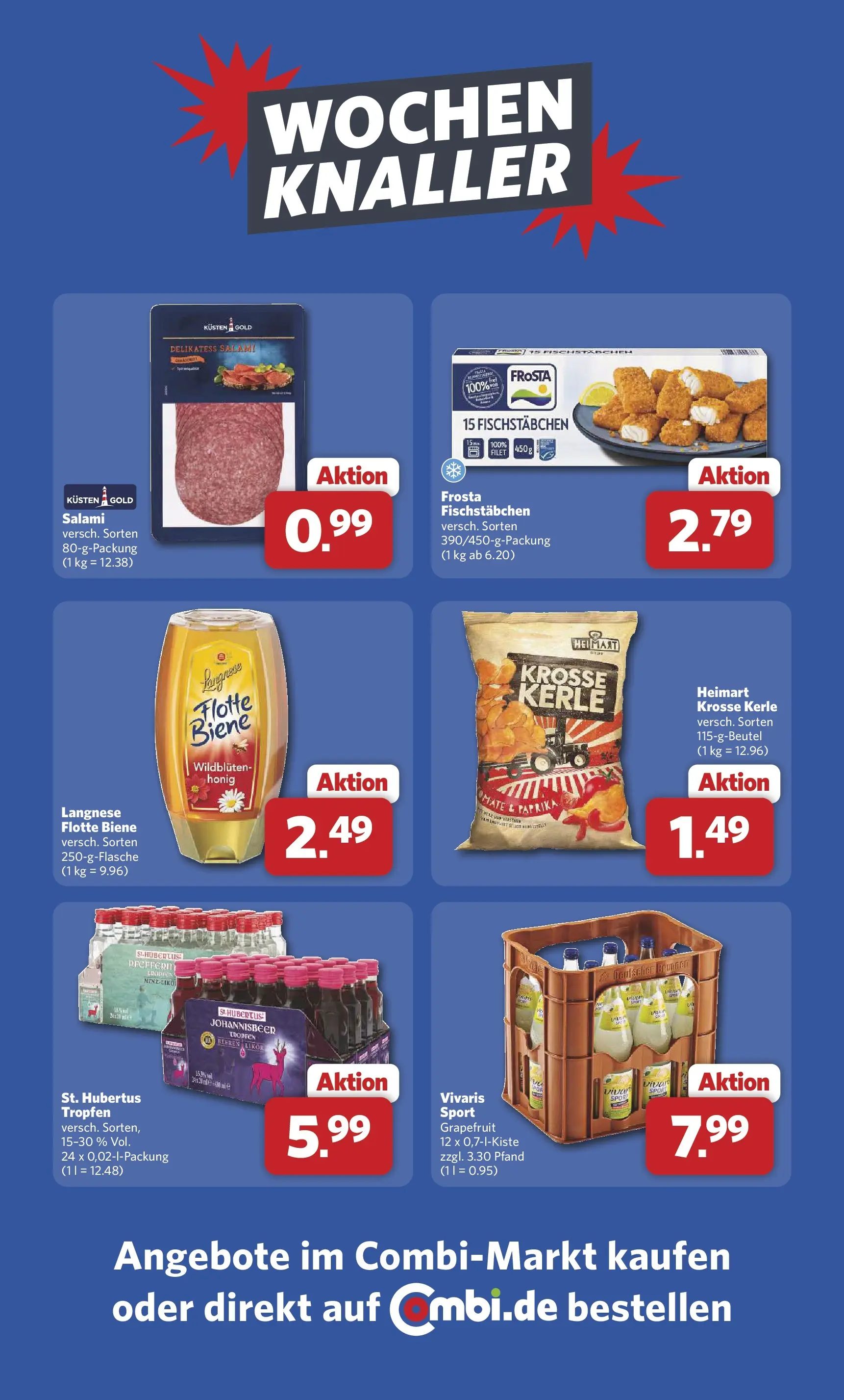 Combi - Unsere Combi Wochenangebote (ab 18.05.2026) zum Blättern | Seite: 31 | Produkte: Likör, Frosta, Fischstabchen, Salami