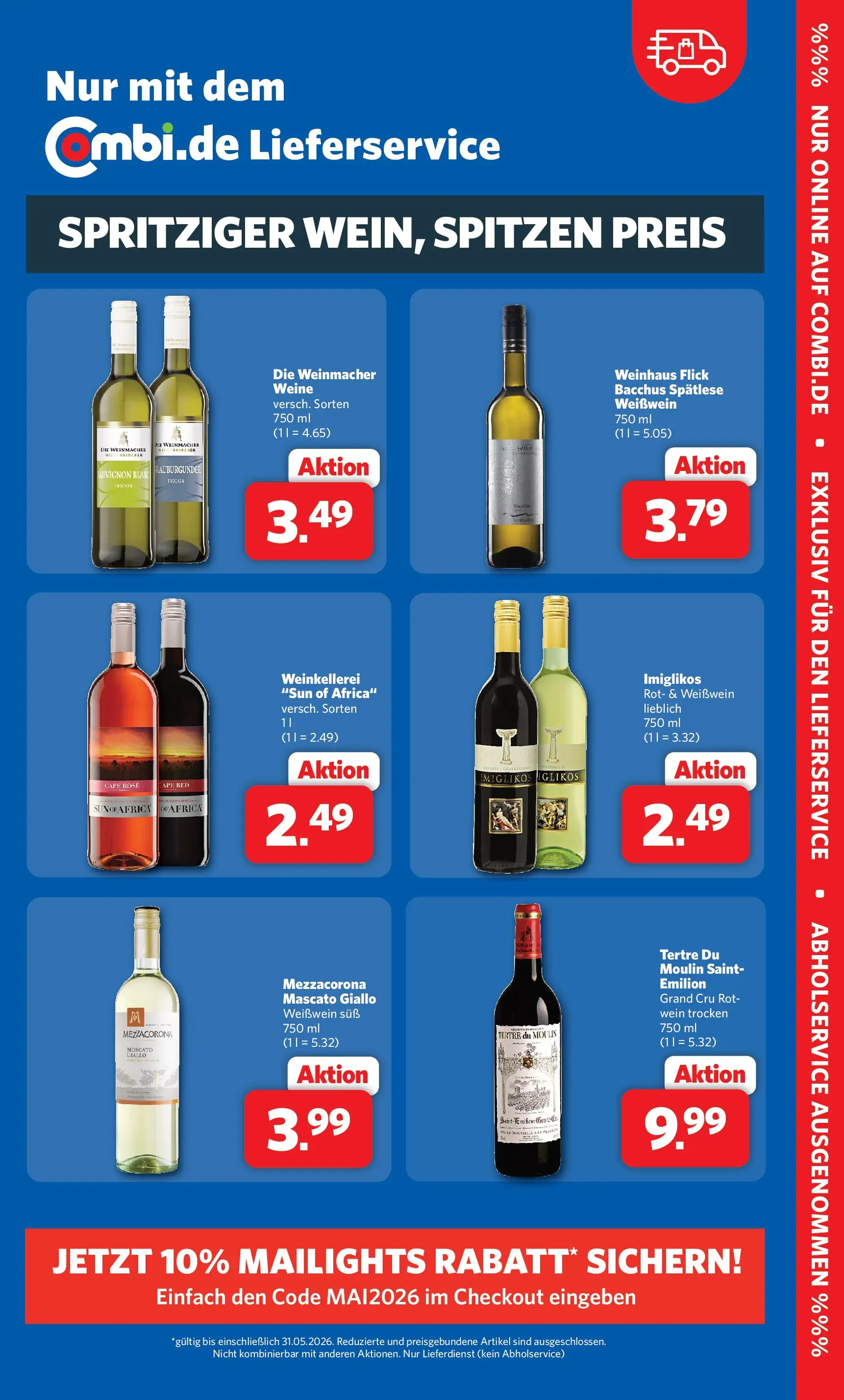 Combi - Unsere Combi Wochenangebote (ab 18.05.2026) zum Blättern | Seite: 34 | Produkte: Weißwein, Wein