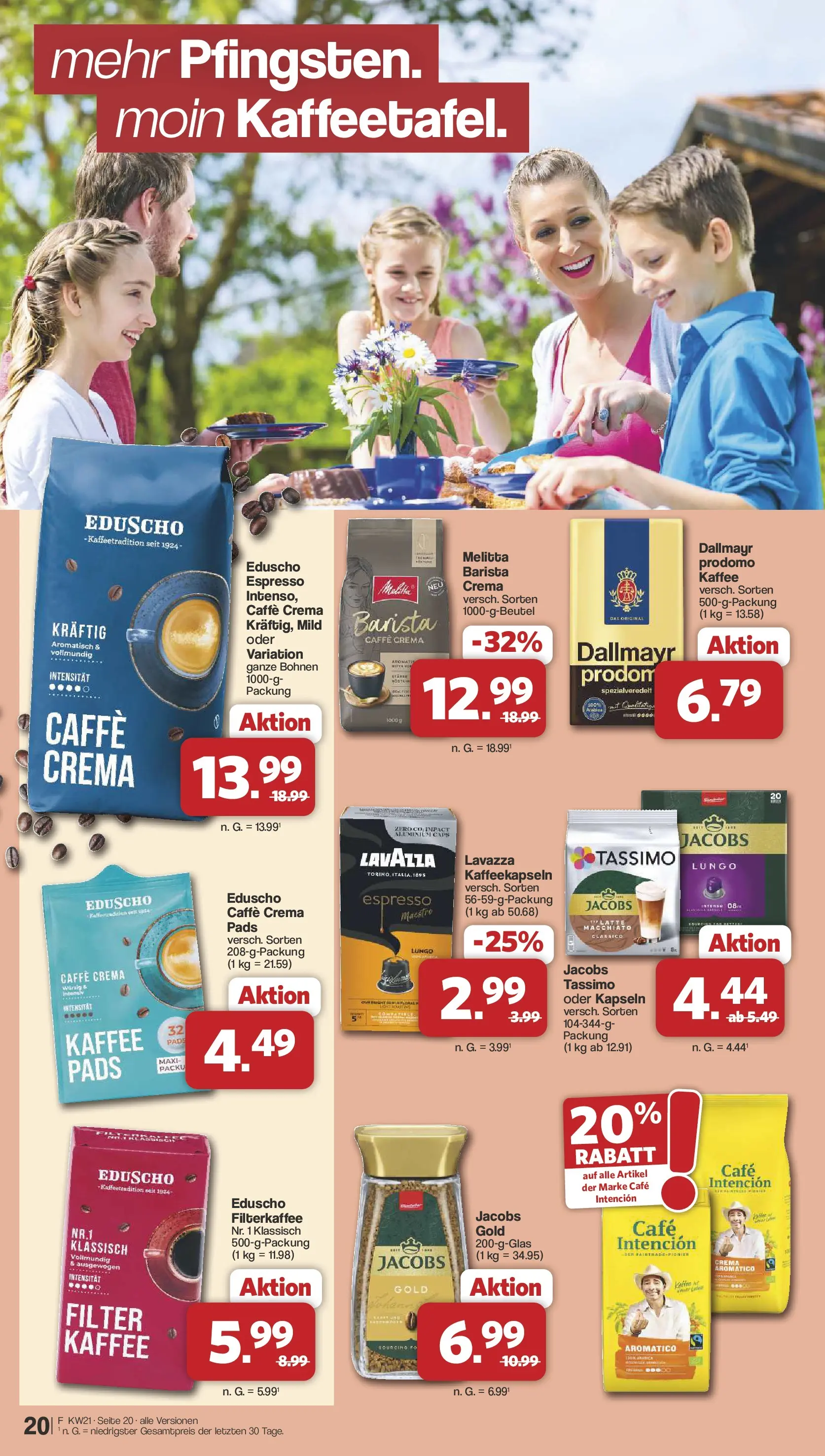 Famila Nordwest  Wochenangebote (ab 18.05.2026) zum Blättern | Seite: 20 | Produkte: Melitta, Lavazza, Kaffee, Dallmayr