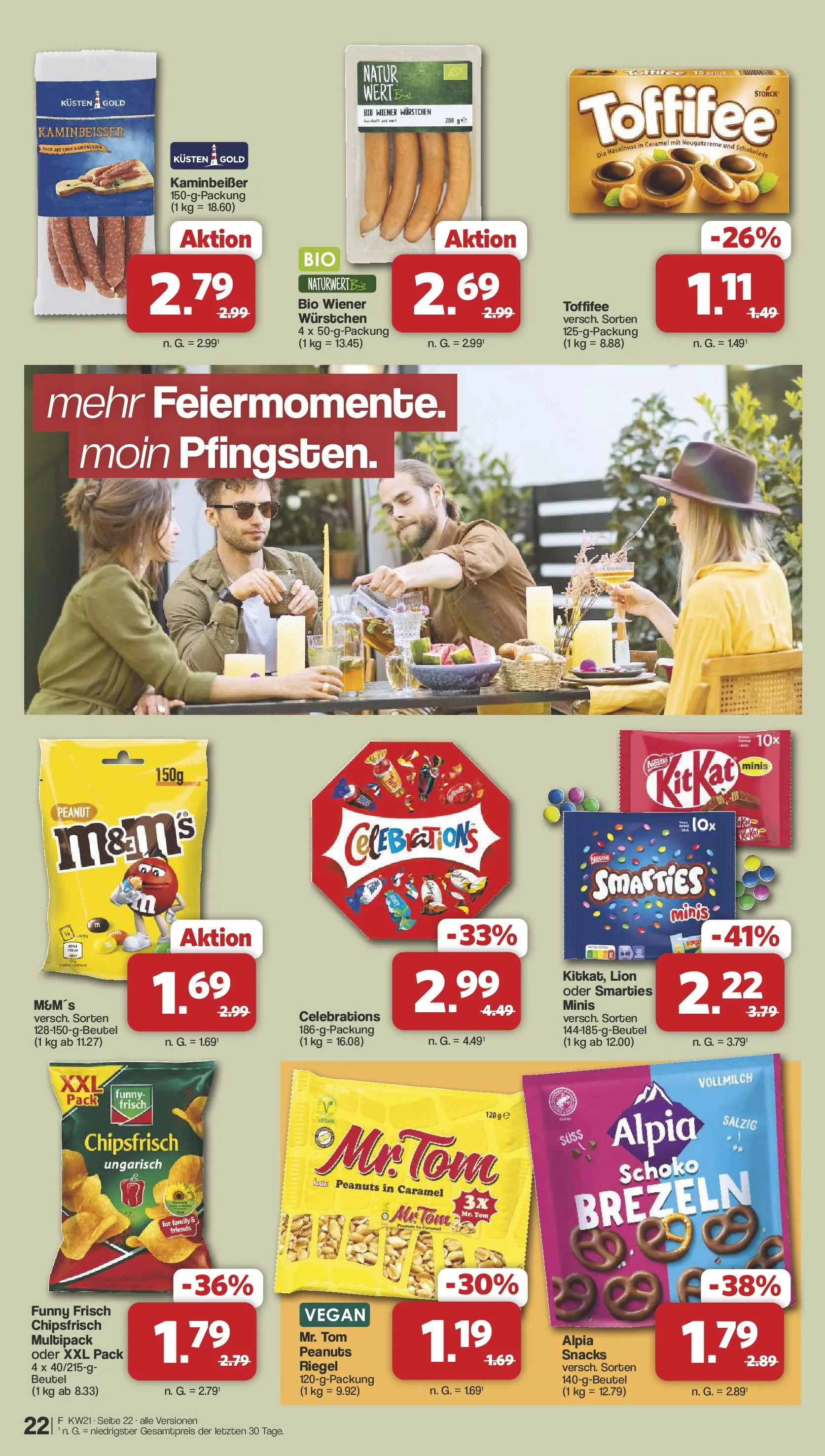 Famila Nordwest  Wochenangebote (ab 18.05.2026) zum Blättern | Seite: 22 | Produkte: Funny frisch, M&M's, Celebrations, Toffifee