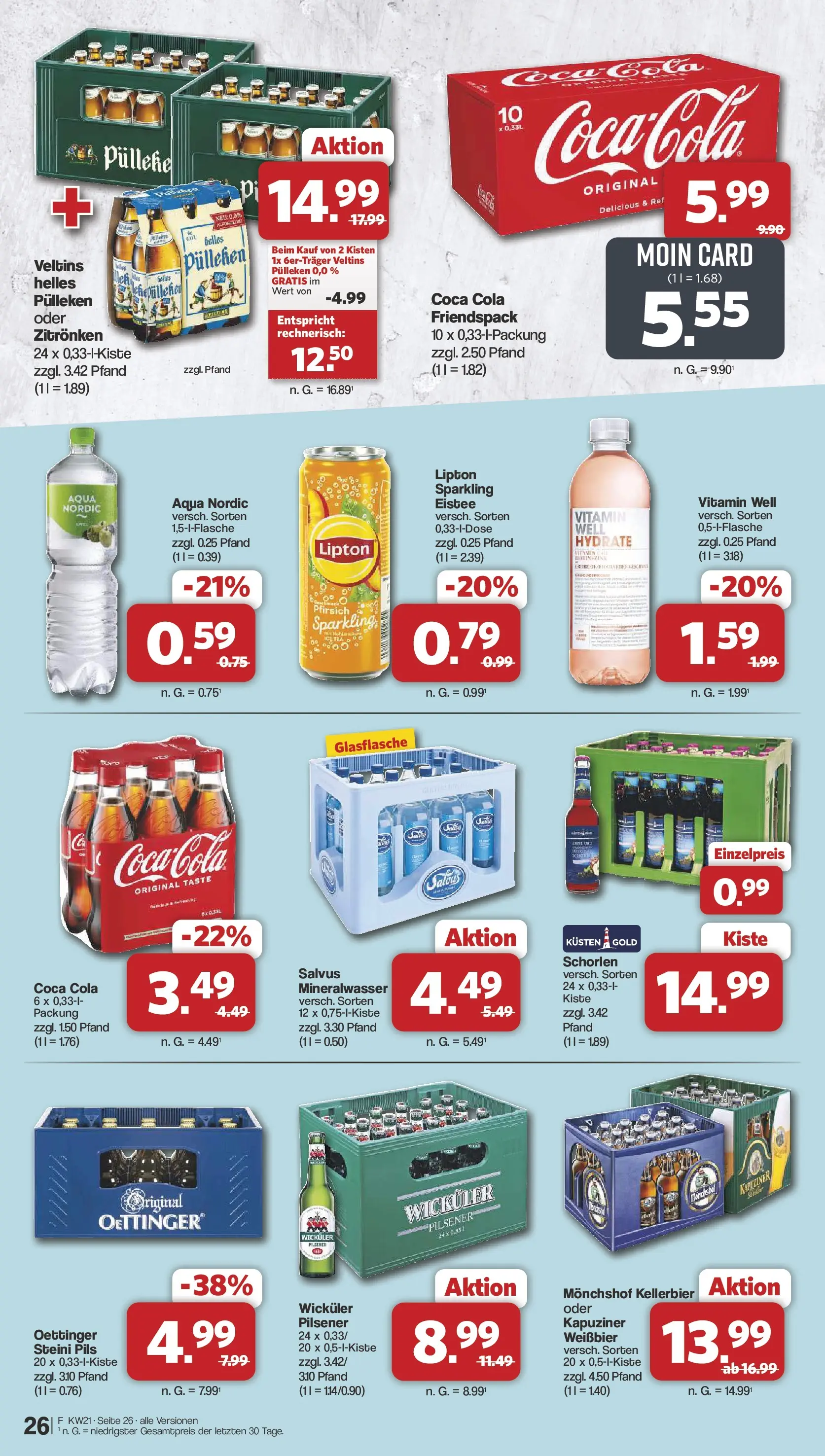 Famila Nordwest  Wochenangebote (ab 18.05.2026) zum Blättern | Seite: 26 | Produkte: Weißbier, Pils, Oettinger, Pfirsich