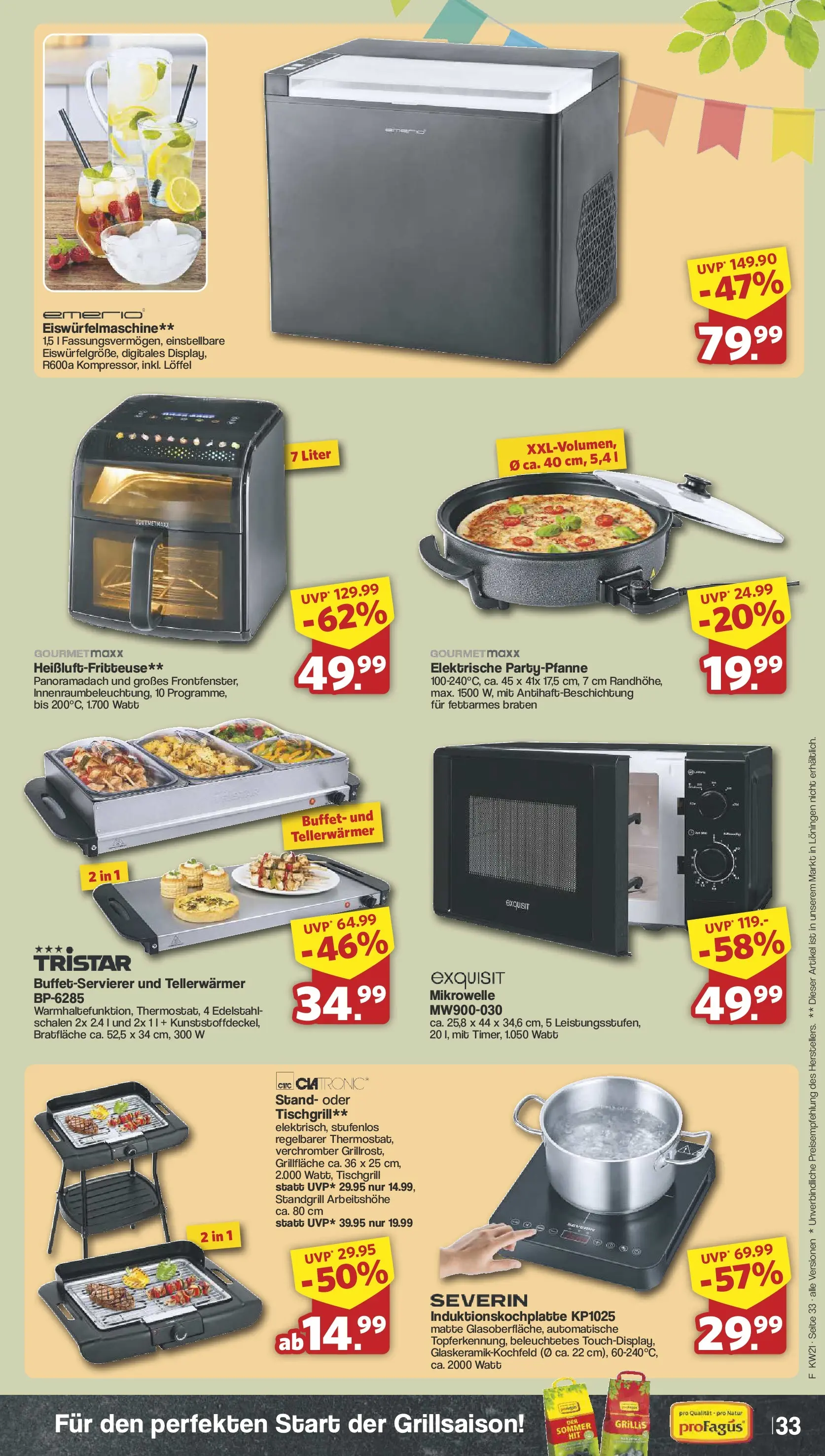 Famila Nordwest  Wochenangebote (ab 18.05.2026) zum Blättern | Seite: 33 | Produkte: Mikrowelle, Heißluftfritteuse