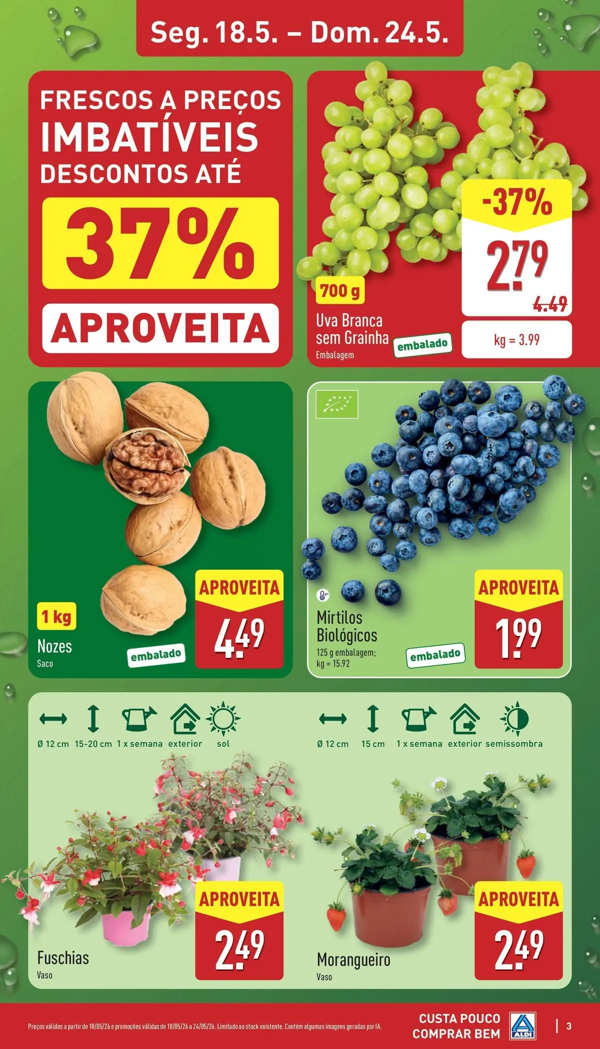 Aldi - Folheto Aldi » de 14/05/2026 - 26/05/2026 | Página: 3 | Produtos: Vaso, Nozes, Mirtilos