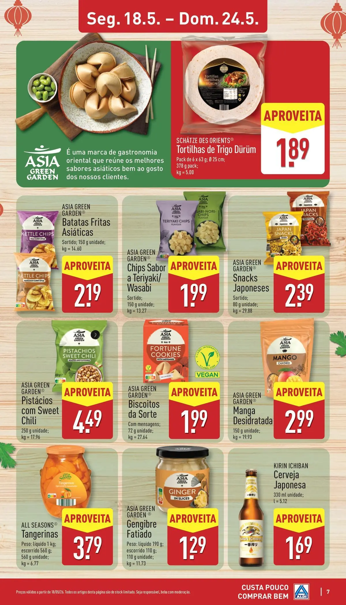 Aldi - Folheto Aldi » de 14/05/2026 - 26/05/2026 | Página: 7 | Produtos: Cerveja, Tangerinas, Batatas fritas, Biscoitos