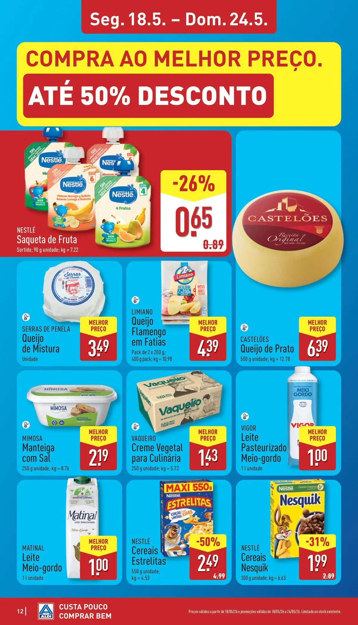 Aldi - Folheto Aldi » de 14/05/2026 - 26/05/2026 | Página: 12 | Produtos: Banana, Lente, Sal, Manteiga