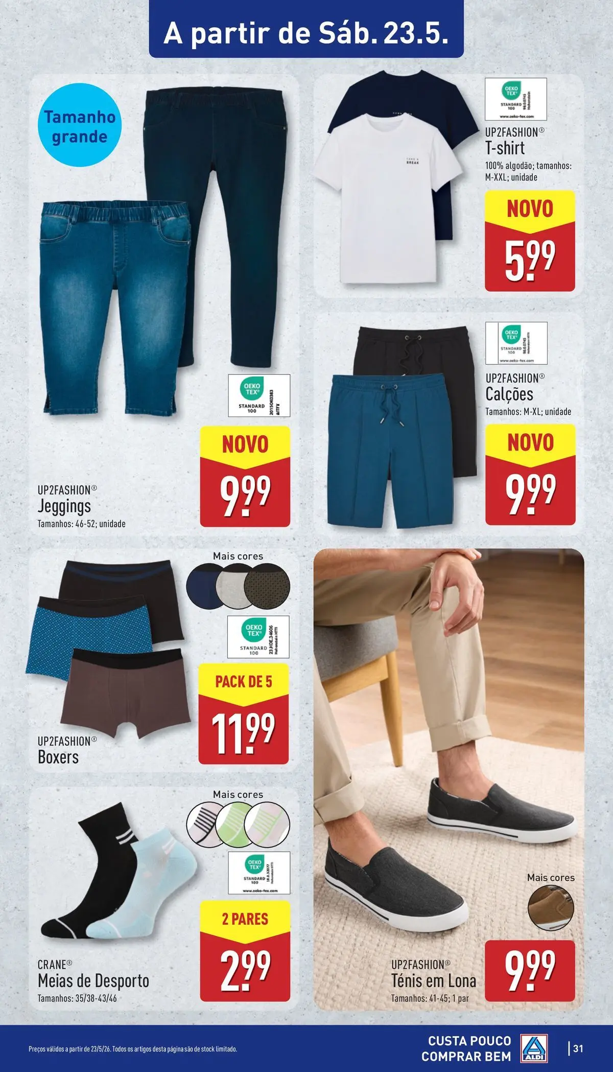 Aldi - Folheto Aldi » de 14/05/2026 - 26/05/2026 | Página: 31 | Produtos: Calções, Meias
