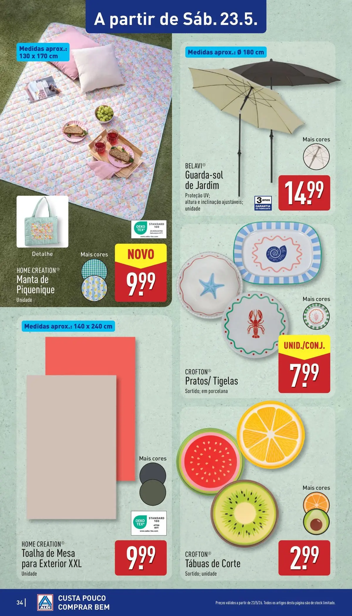Aldi - Folheto Aldi » de 14/05/2026 - 26/05/2026 | Página: 34 | Produtos: Mesa, Toalha de mesa