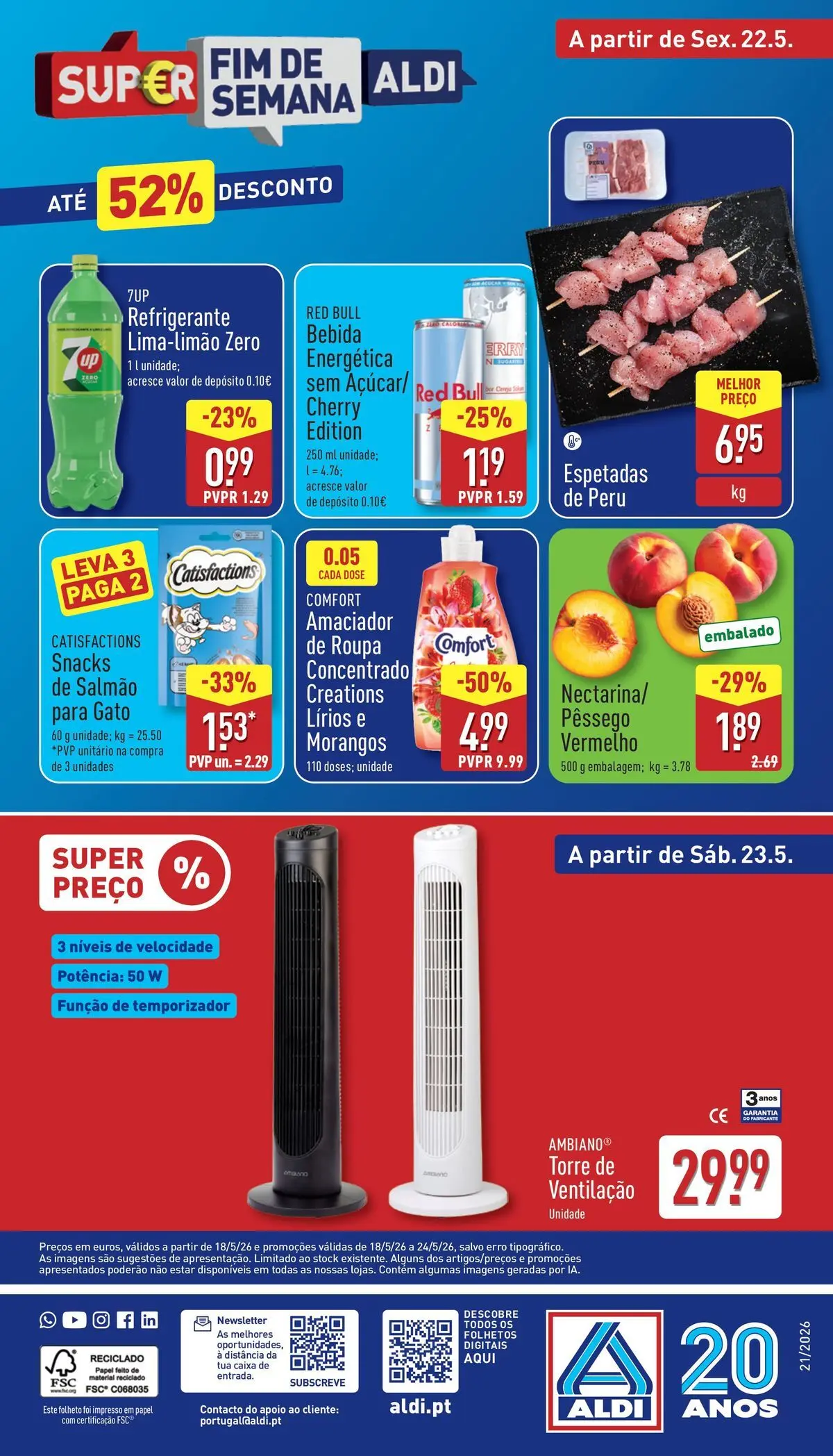 Aldi - Folheto Aldi » de 14/05/2026 - 26/05/2026 | Página: 36 | Produtos: Refrigerante, Salmão, Caixa, Morangos