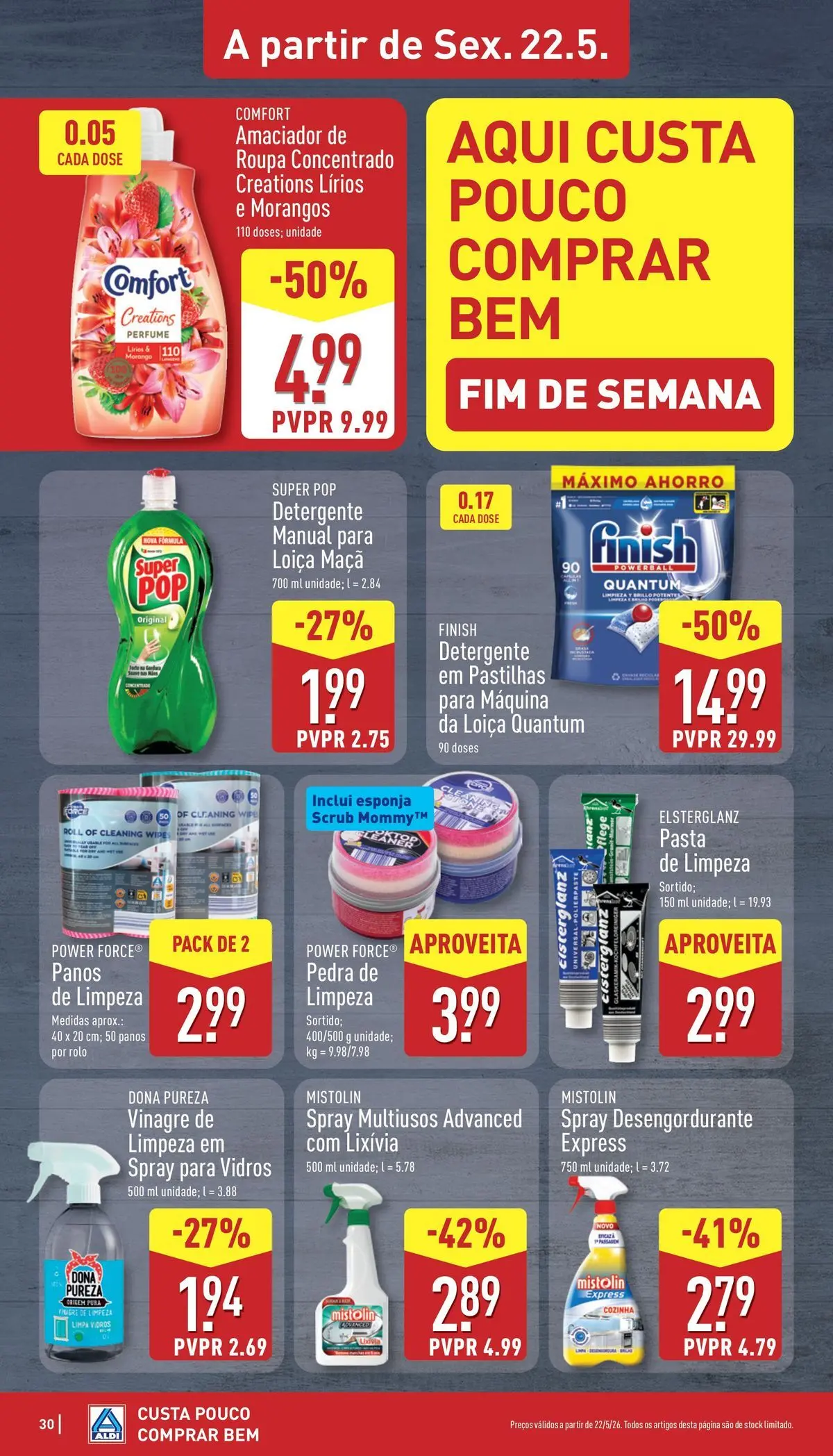 Aldi Folheto Caldas da Rainha	 » de 18/05/2026 - 24/05/2026 | Página: 30 | Produtos: Vinagre, Perfume, Limpa vidros, Maça