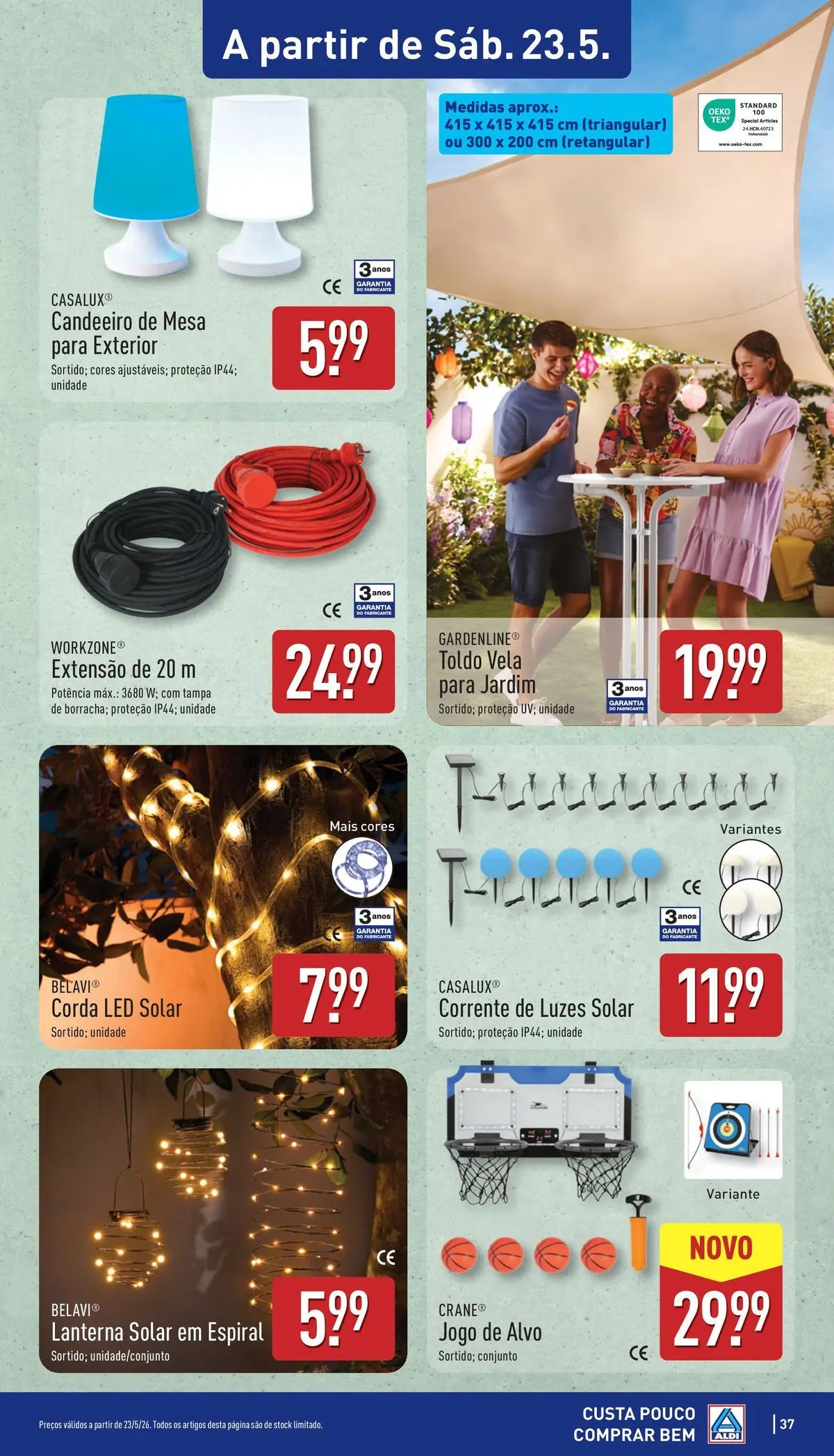 Aldi Folheto Caldas da Rainha	 » de 18/05/2026 - 24/05/2026 | Página: 37 | Produtos: Candeeiro, Corda, Mesa, Lanterna