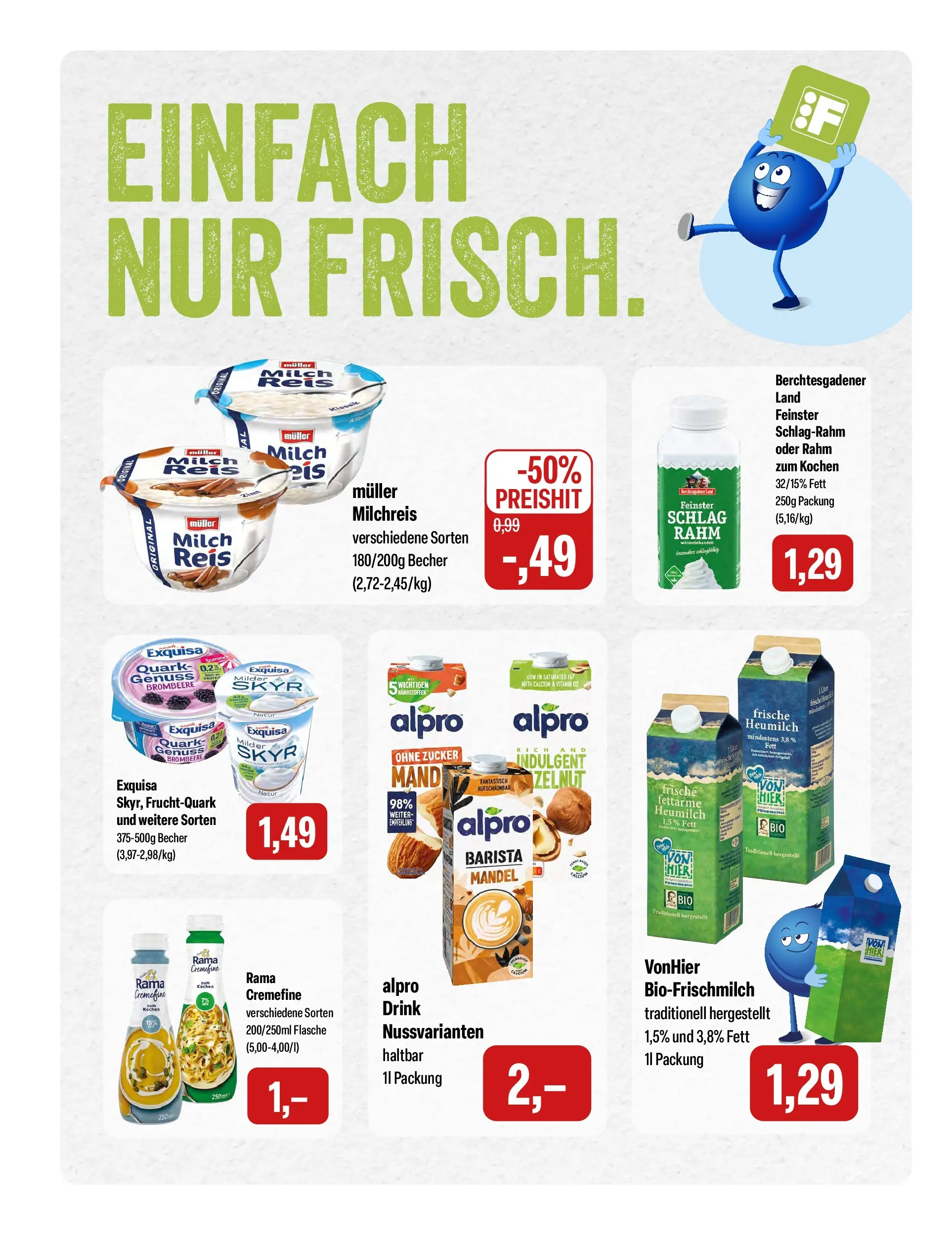 Feneberg Aktuelle Angebote (ab 21.05.2026) zum Blättern | Seite: 8 | Produkte: Rama cremefine, Exquisa, Alpro, Reis