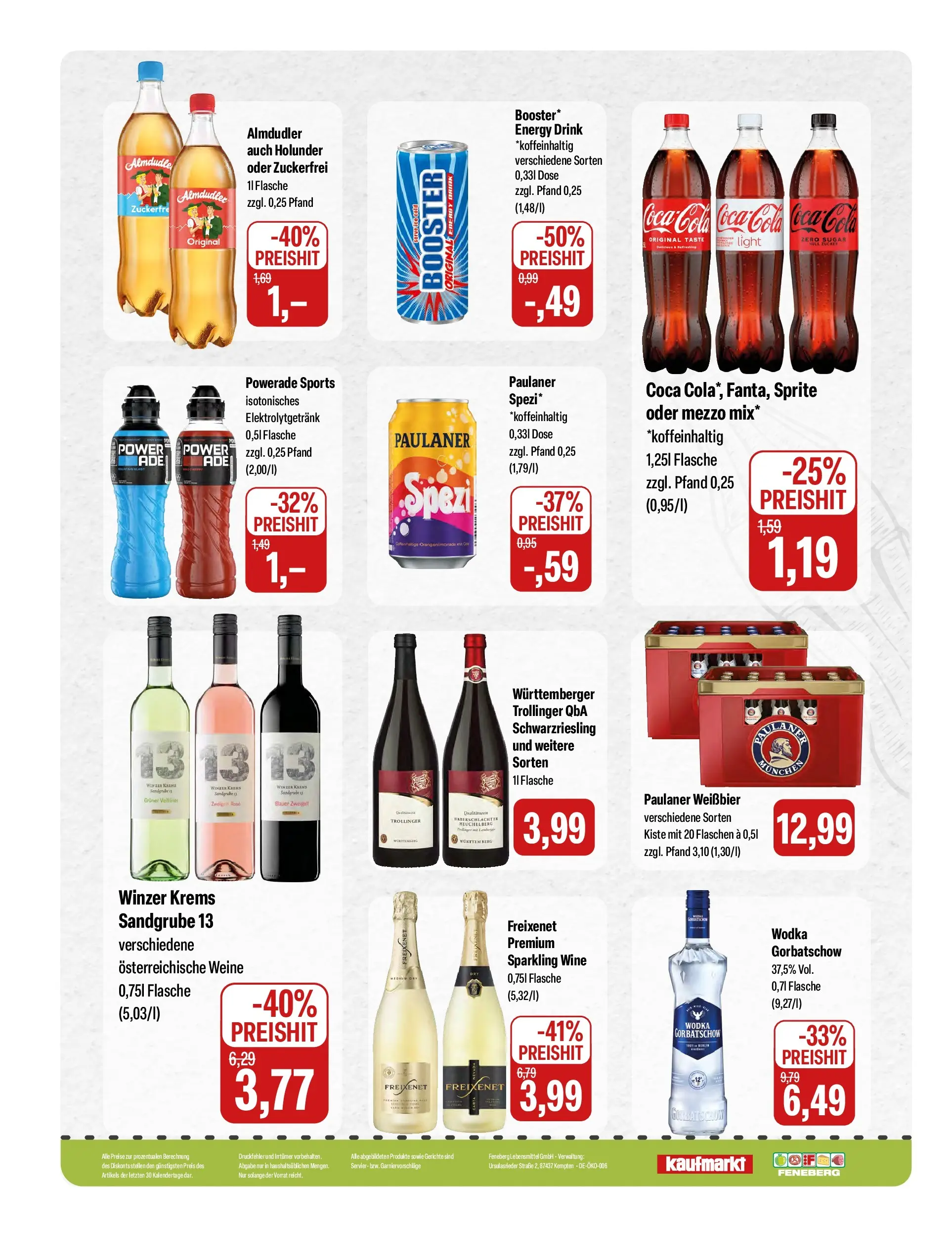 Feneberg Aktuelle Angebote (ab 21.05.2026) zum Blättern | Seite: 16 | Produkte: Energy, Freixenet, Powerade, Paulaner