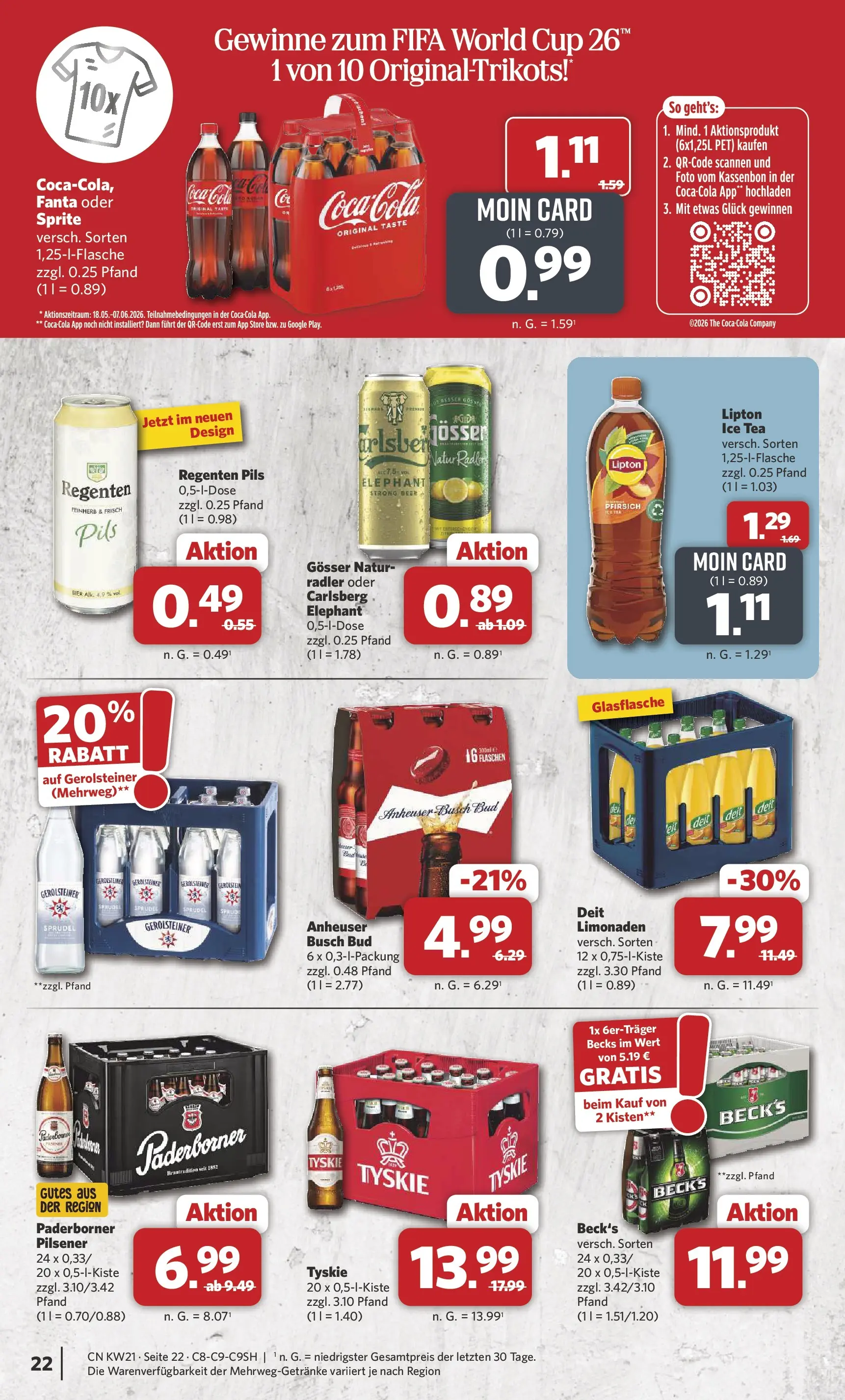Combi - Unsere Combi Wochenangebote (ab 18.05.2026) zum Blättern | Seite: 24 | Produkte: Coca cola, Fanta, Pils, Gerolsteiner