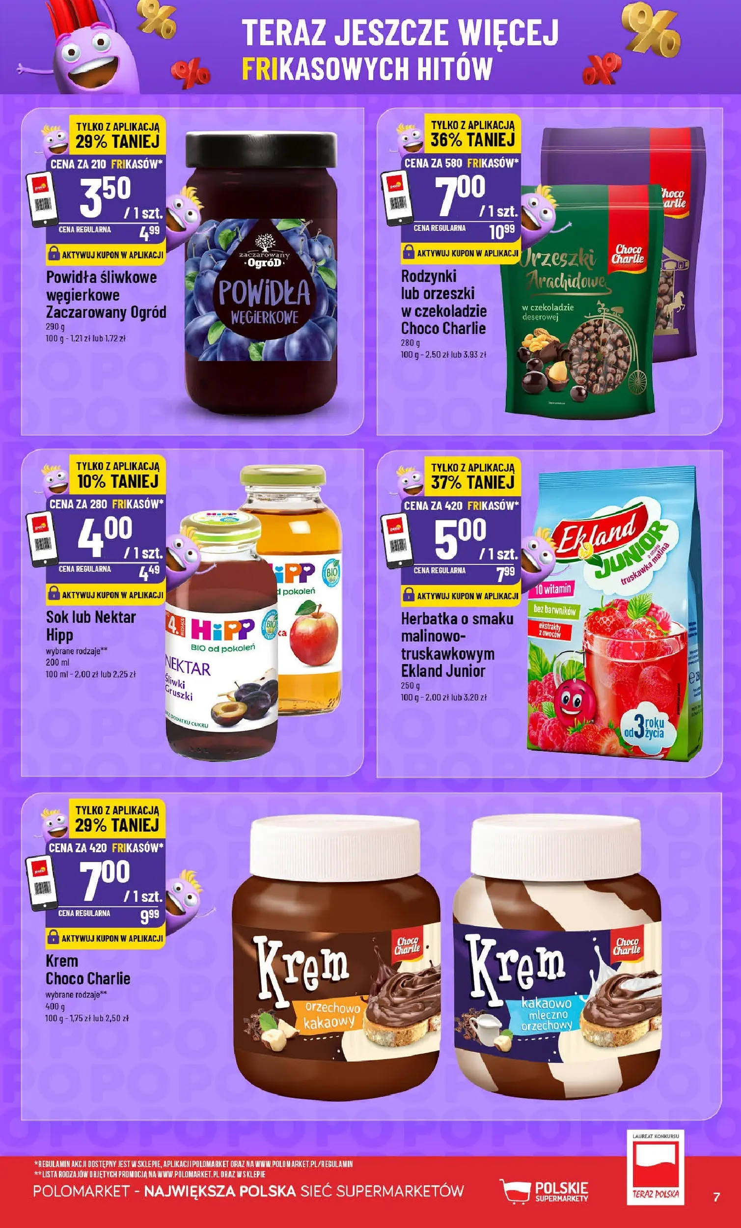 Nowa POLOmarket gazetka od jutra 12.05.2026 | Strona: 7 | Produkty: Śliwki, Powidła, Sok, Rodzynki