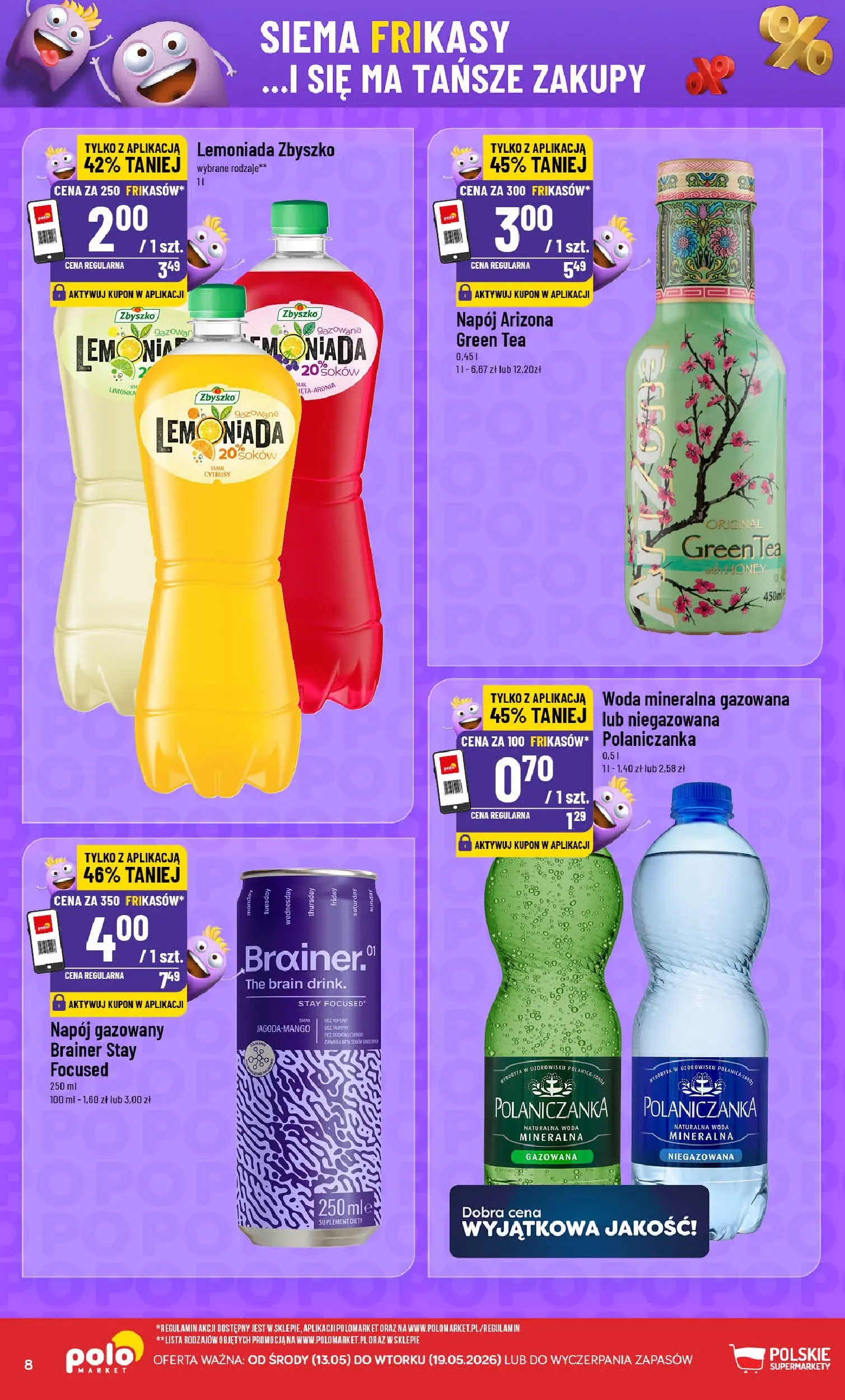 Nowa POLOmarket gazetka od jutra 12.05.2026 | Strona: 8 | Produkty: Limonka, Woda